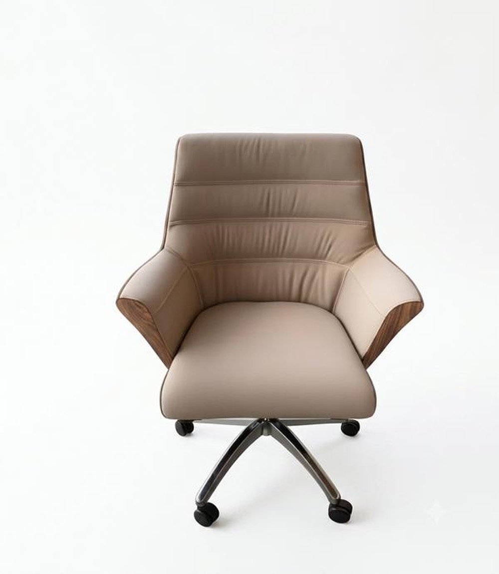 JVmoebel Bürostuhl Bürostuhl bequem komfortabel weich geräumig Beige modern neu, Made in Europa