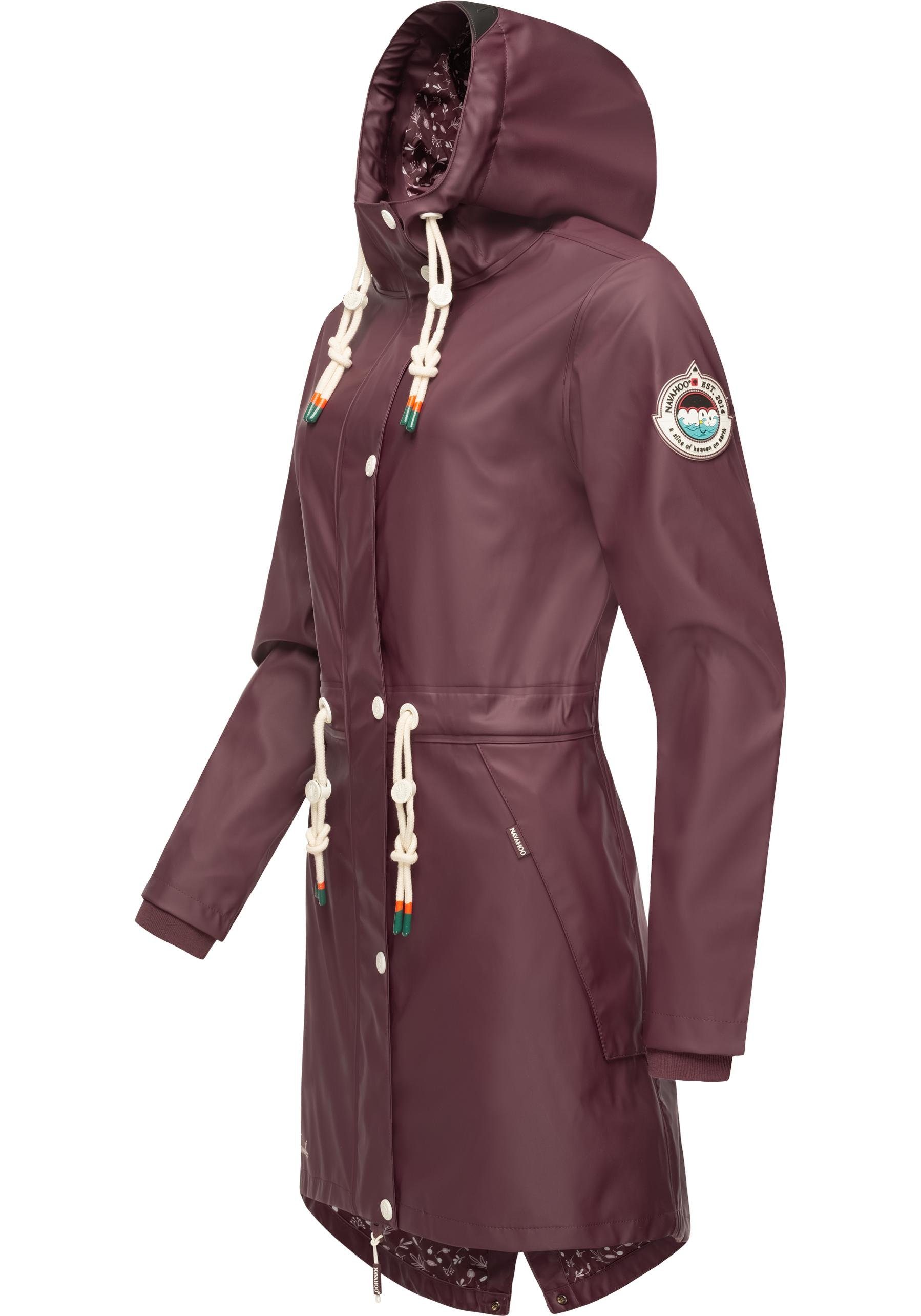 Navahoo Regenjacke Tropical Stormoo Outdoor Regenmantel weinrot modischer Damen