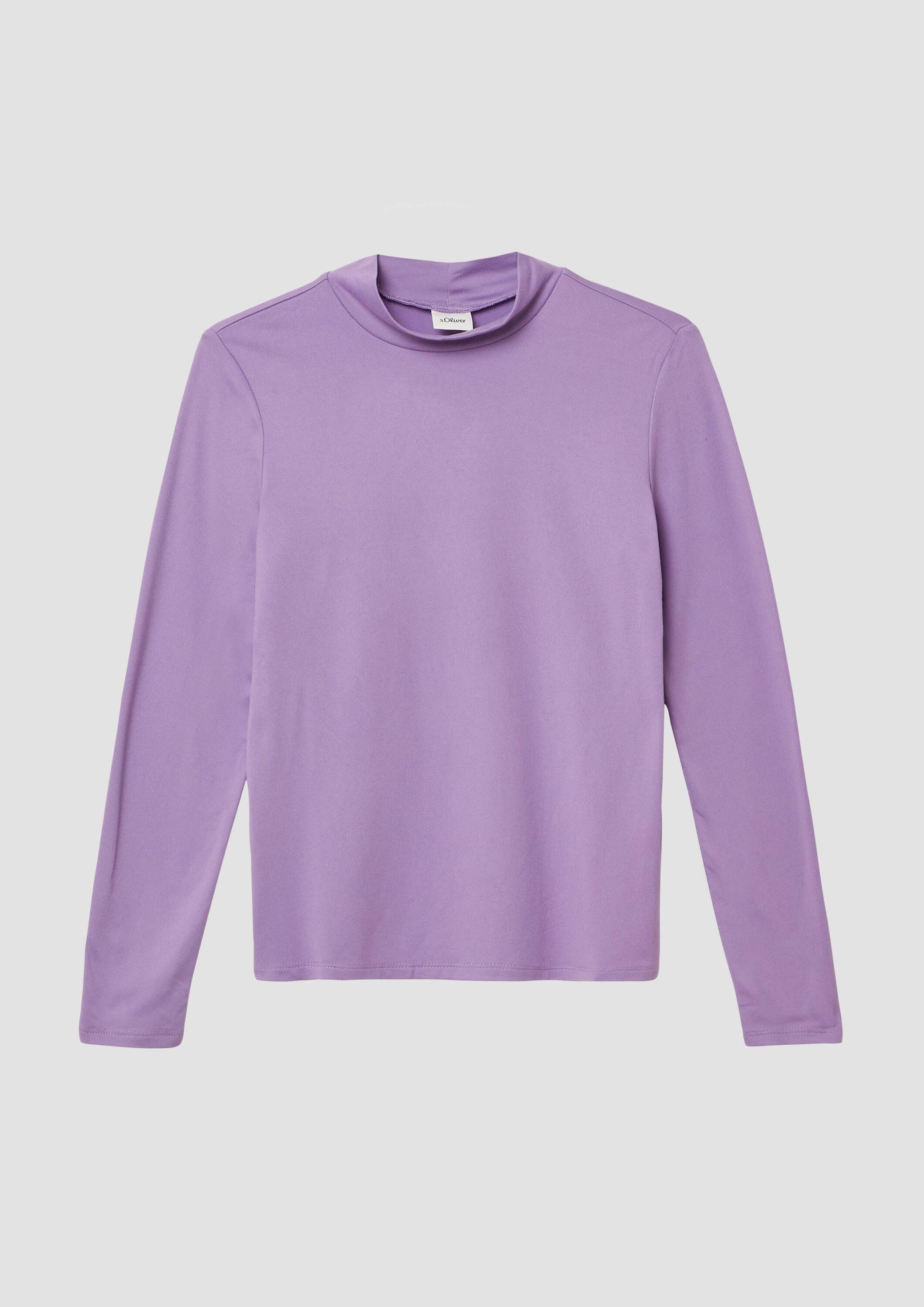 s.Oliver Langarmshirt T-Shirt Longsleeve im Slim Fit mit Stehkragen