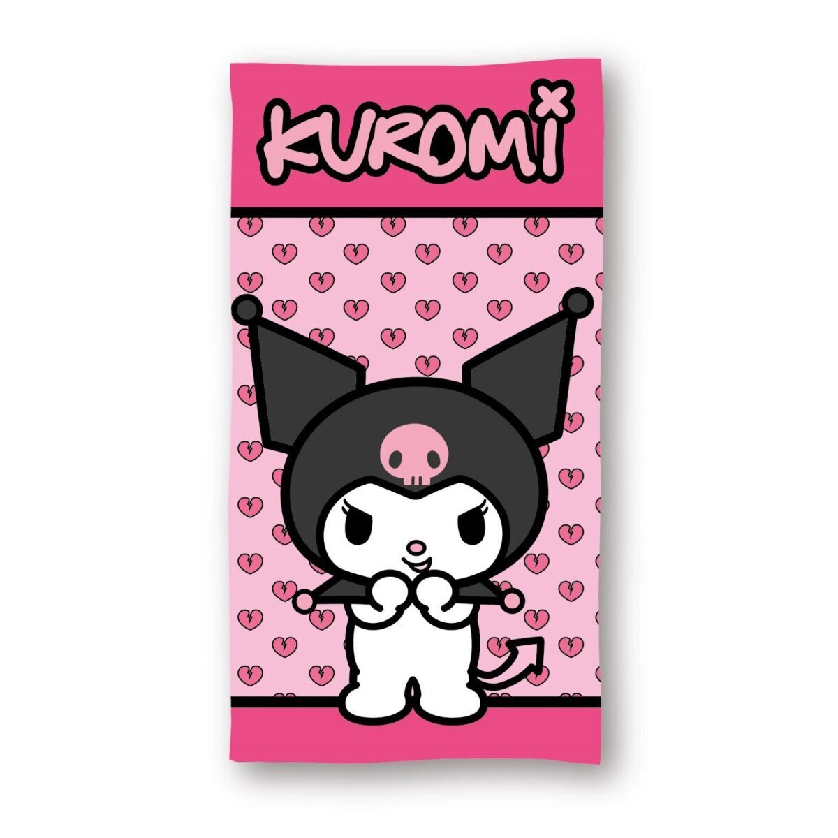 Hello Kitty Badetücher Hello Kitty Kuromi Pink Badehandtuch 70x140cm, 100% günstig online kaufen