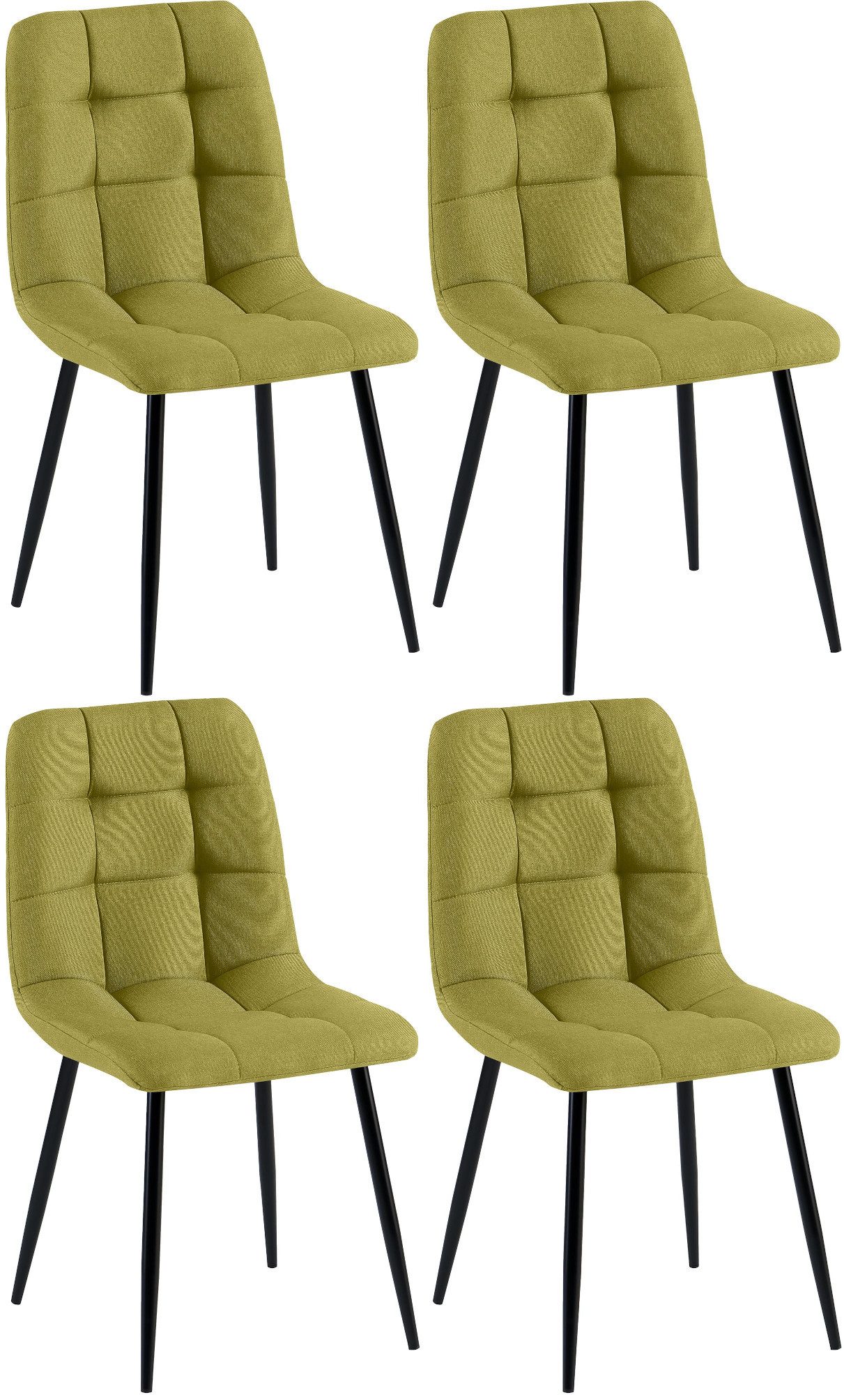 CLP Esszimmerstuhl Antibes Stoff (4er Set, 4 St), gepolstert mit Metallgest günstig online kaufen