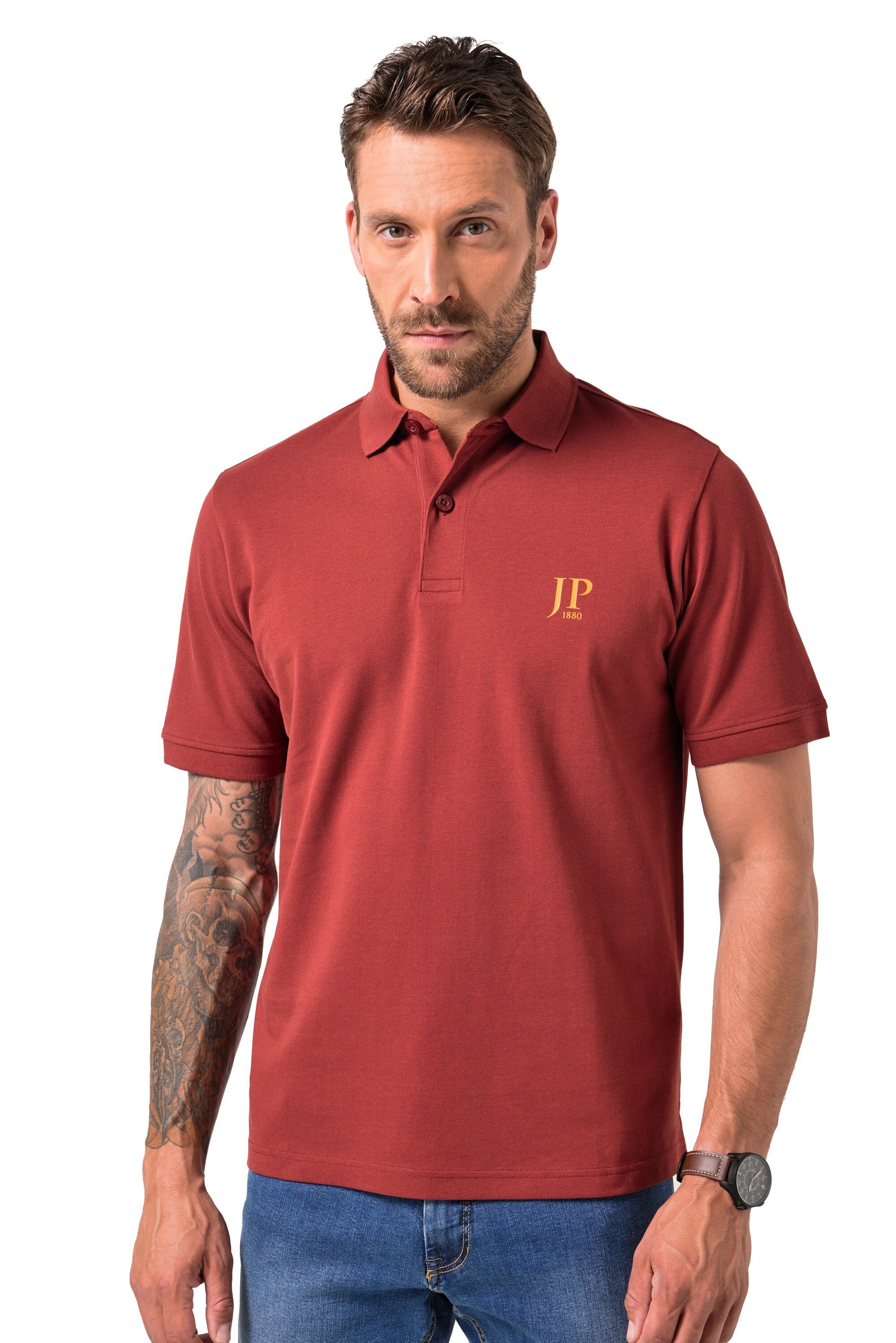 JP1880 Poloshirt Poloshirts Basic 2er-Pack Piqué gekämmte Baumwolle (2-tlg)