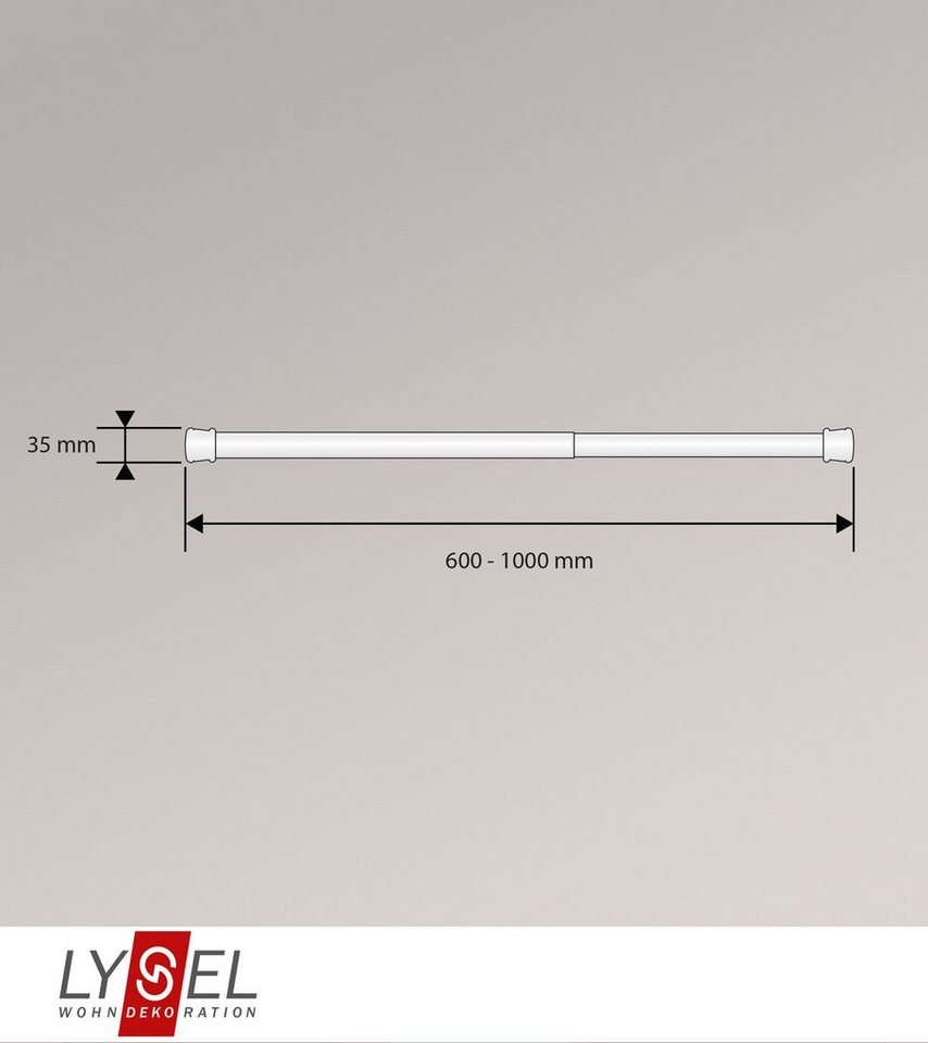 Gardinenstange Spannstange, LYSEL®, L 60-100 cm