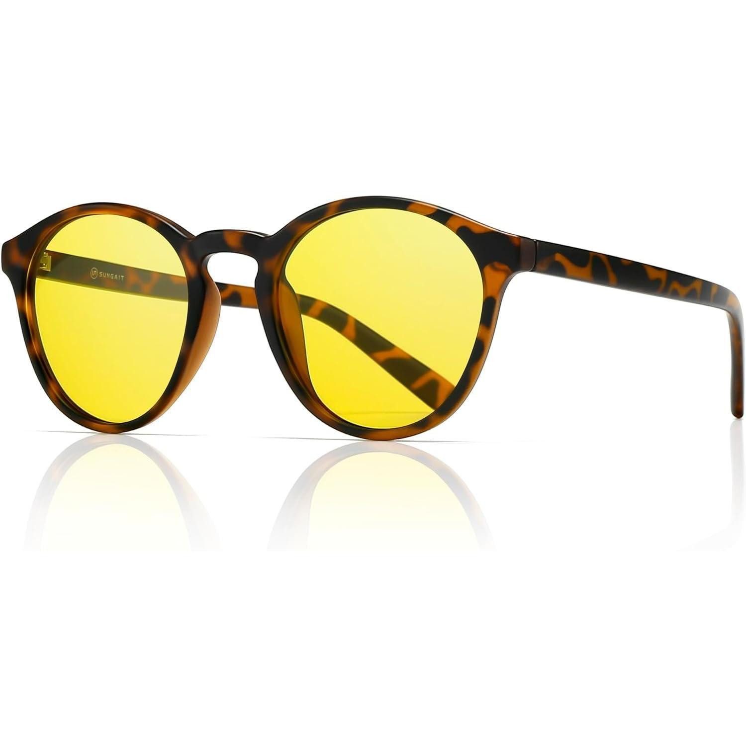 LuxusKollektion Retrosonnenbrille Sonnenbrille Damen Nachtlinse Bernsteinfarbener Rahmen (Mattes Finish) (1-St)