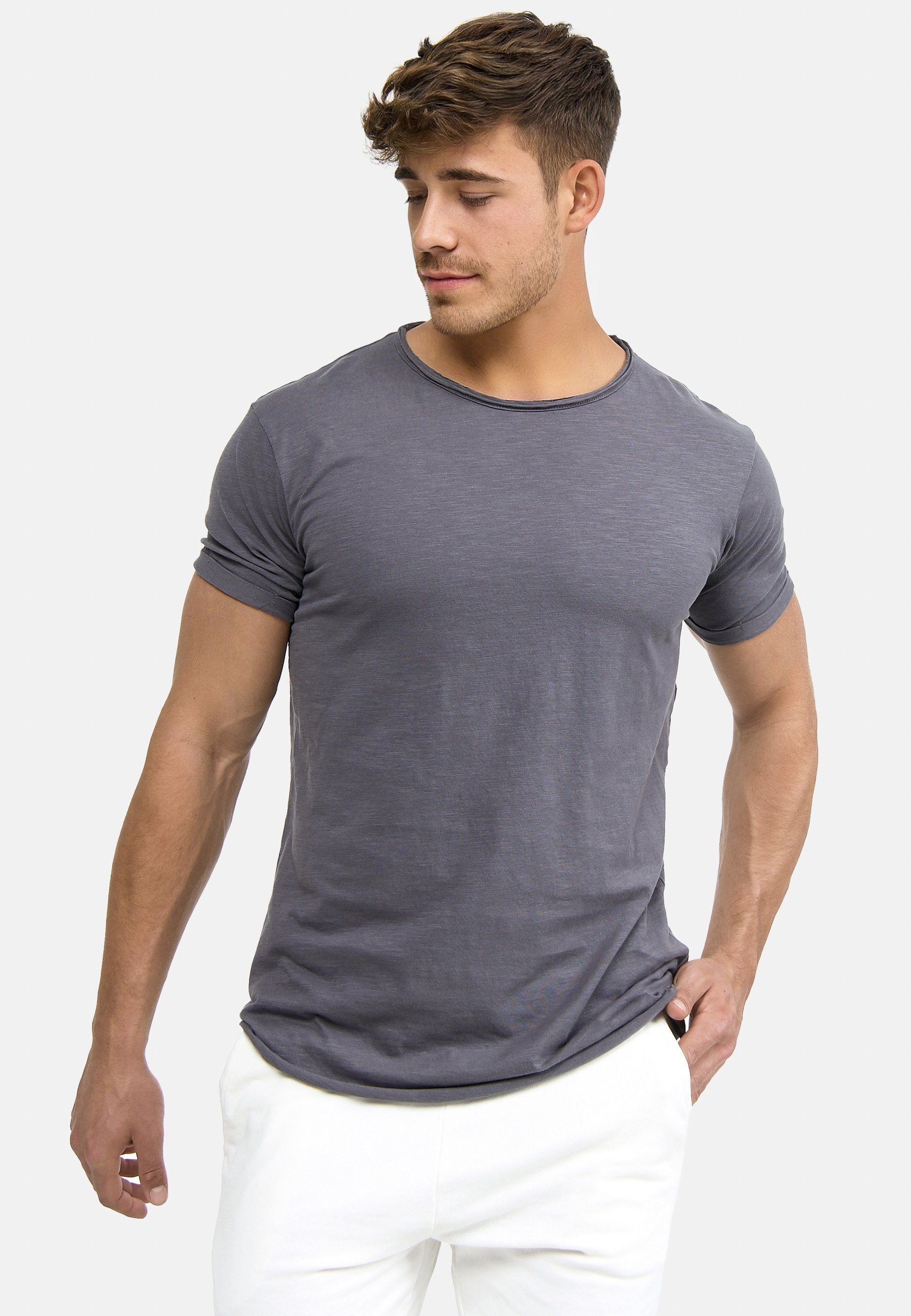 Indicode Kurzarmshirt Willbur Tee Lt Grey