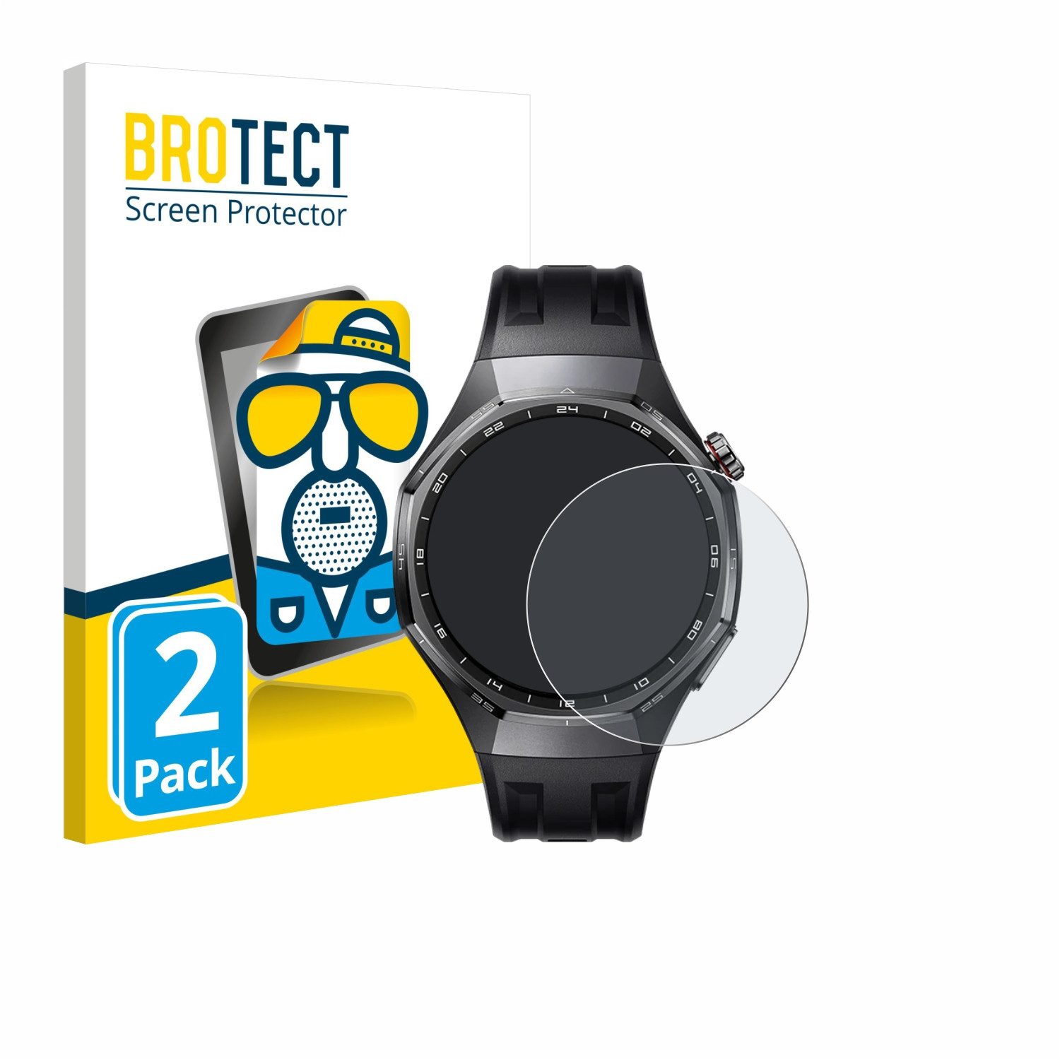 BROTECT Displayschutzfolie Schutzfolie für Huawei Watch GT 6 Pro (46 mm), 2 Stück, Displayschutz Schutz Folie Matt Entspiegelungsfolie