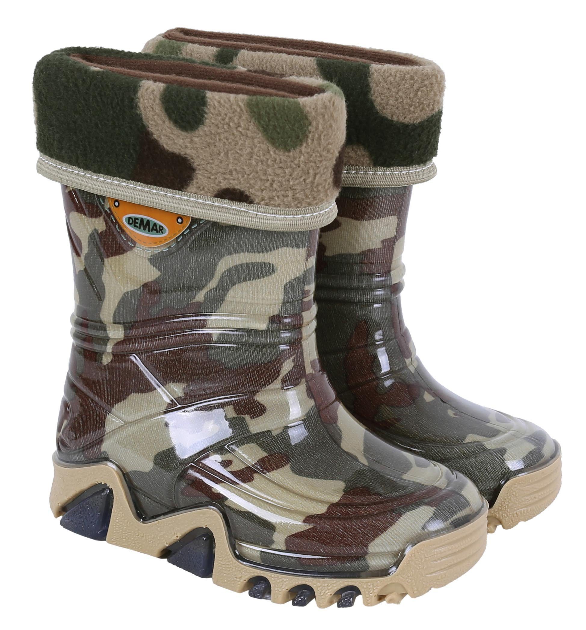 Demar Gefütterte Regenstiefel Gummistiefel Militärmuster DEMAR 20-21 EU Gummistiefel
