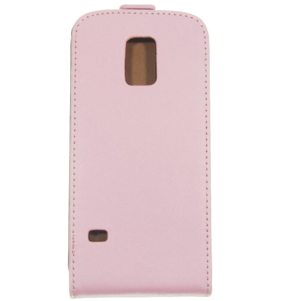 Handytasche Slim Leder Flip Handyhülle für Galaxy S5 Mini Rosa Schutz Tasche (Flip Cover)