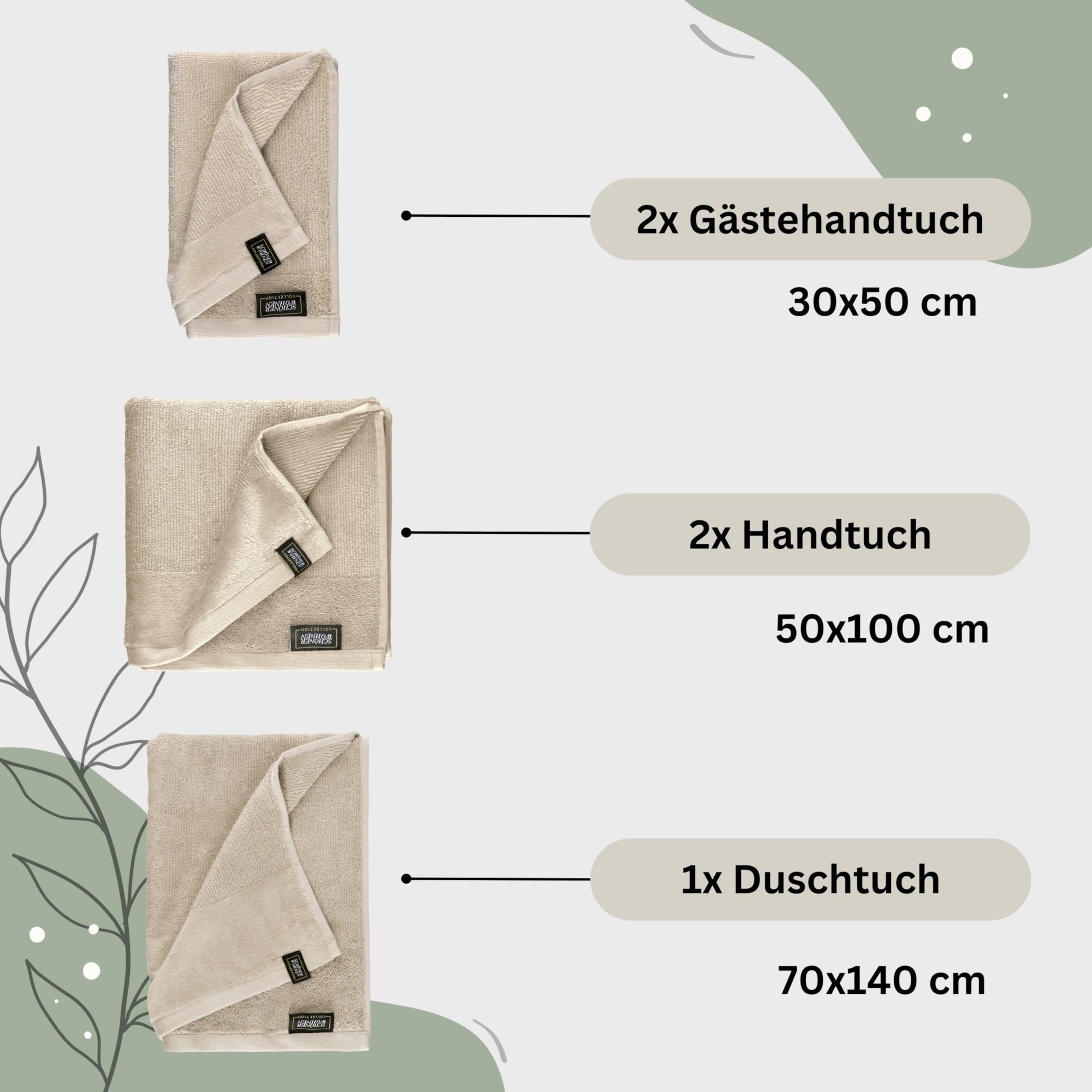 SCHÖNER WOHNEN-Kollektion Handtuch Set SENSE Handtuch günstig online kaufen