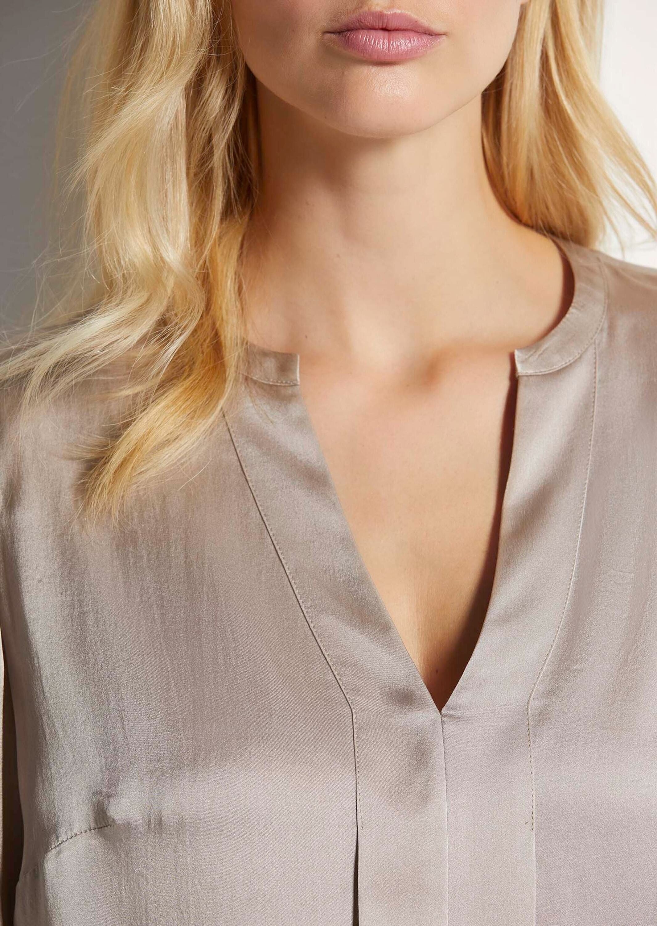 MADELEINE Langarmbluse Satinbluse aus reiner Seide