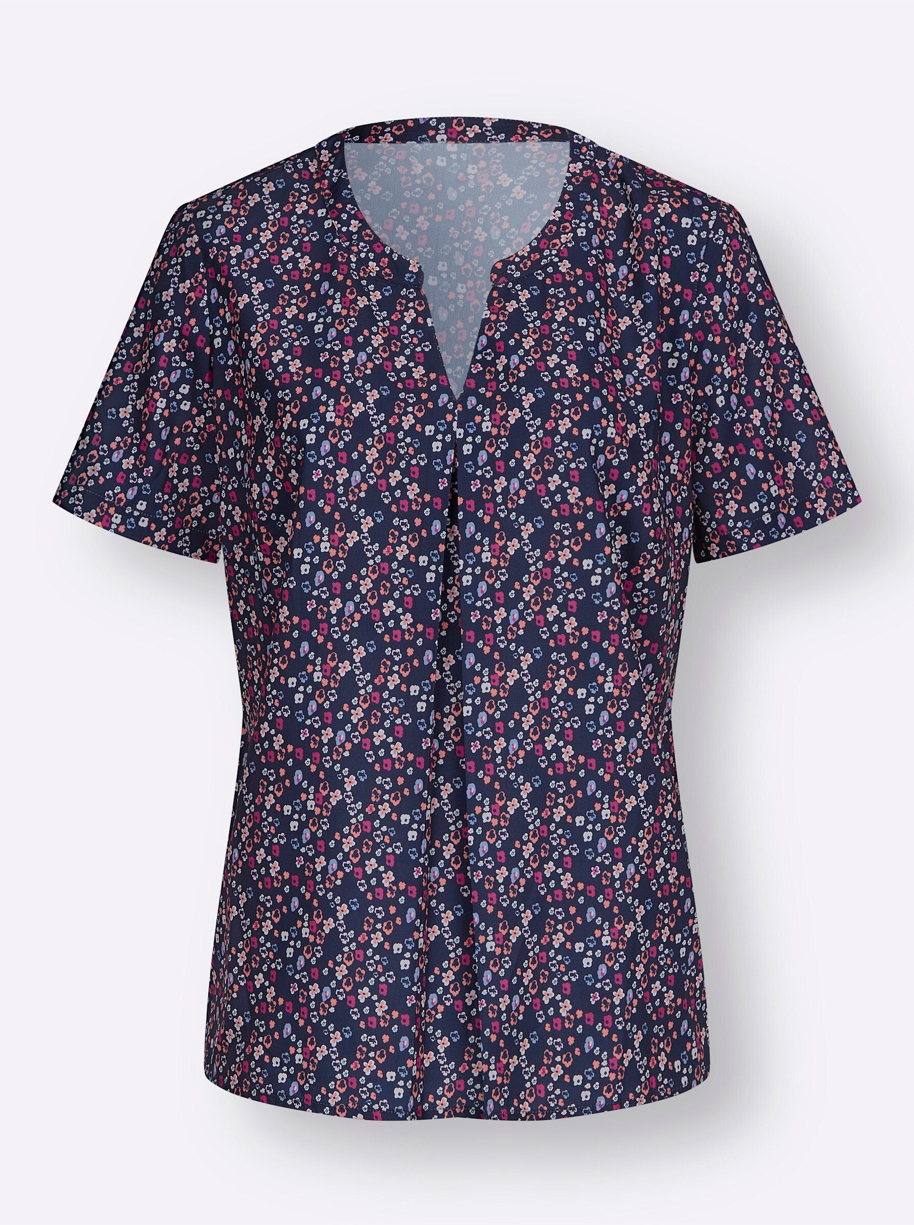 Sieh an! Klassische Bluse Schlupfbluse Kurzarm