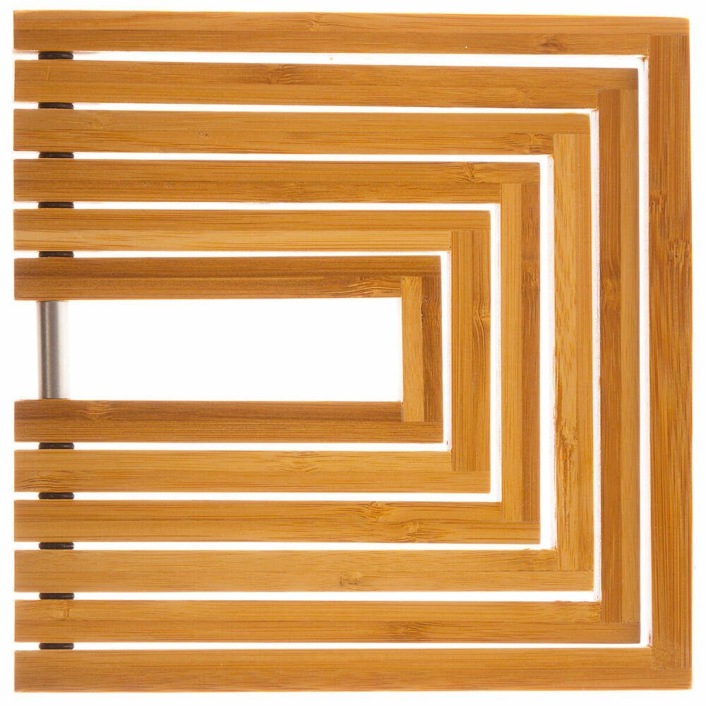 Bambus Topfuntersetzer 2er Set - Hitzebeständige Unterlagen 18x18 Cm