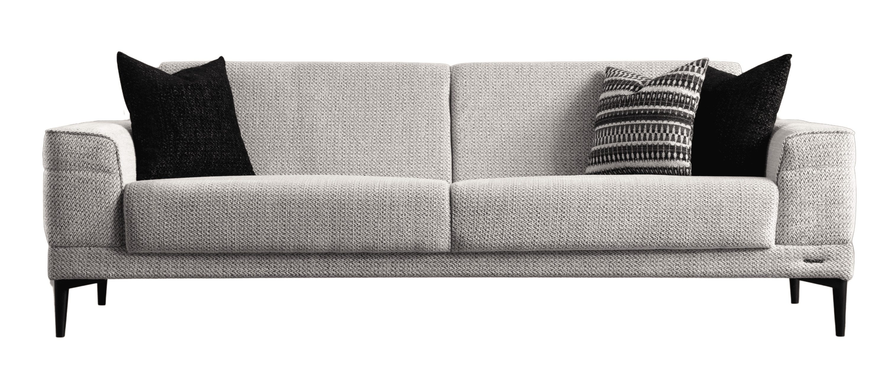 Villa Möbel Sofa Ivory, 3-Sitzer 1 Teile, Hand Made Qualtiy, Schlaffunktion durch aufklappbare Sitzfläche