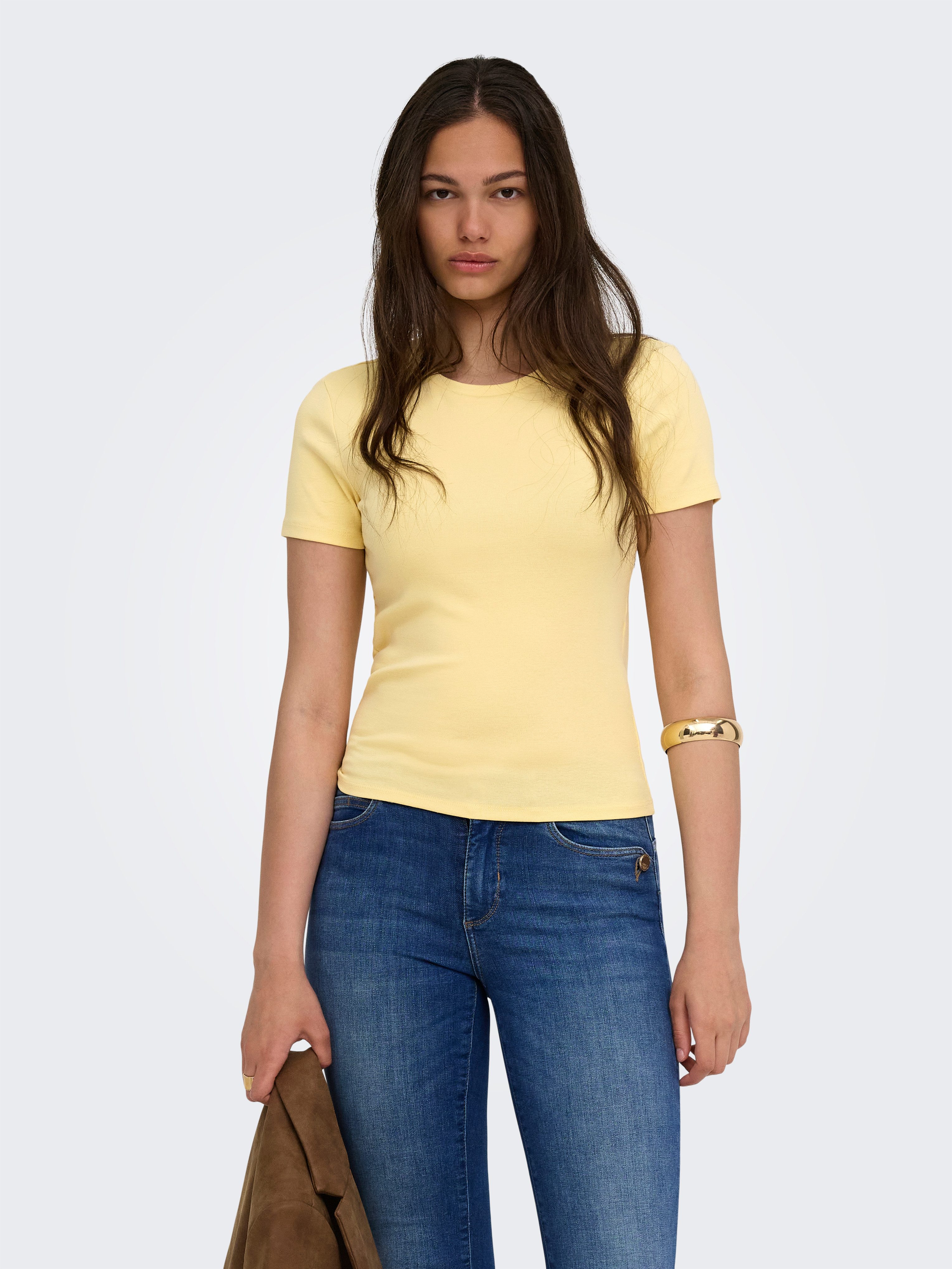 ONLY T-Shirt ONLRILEY S/S TOPJRS Baumwollmischung