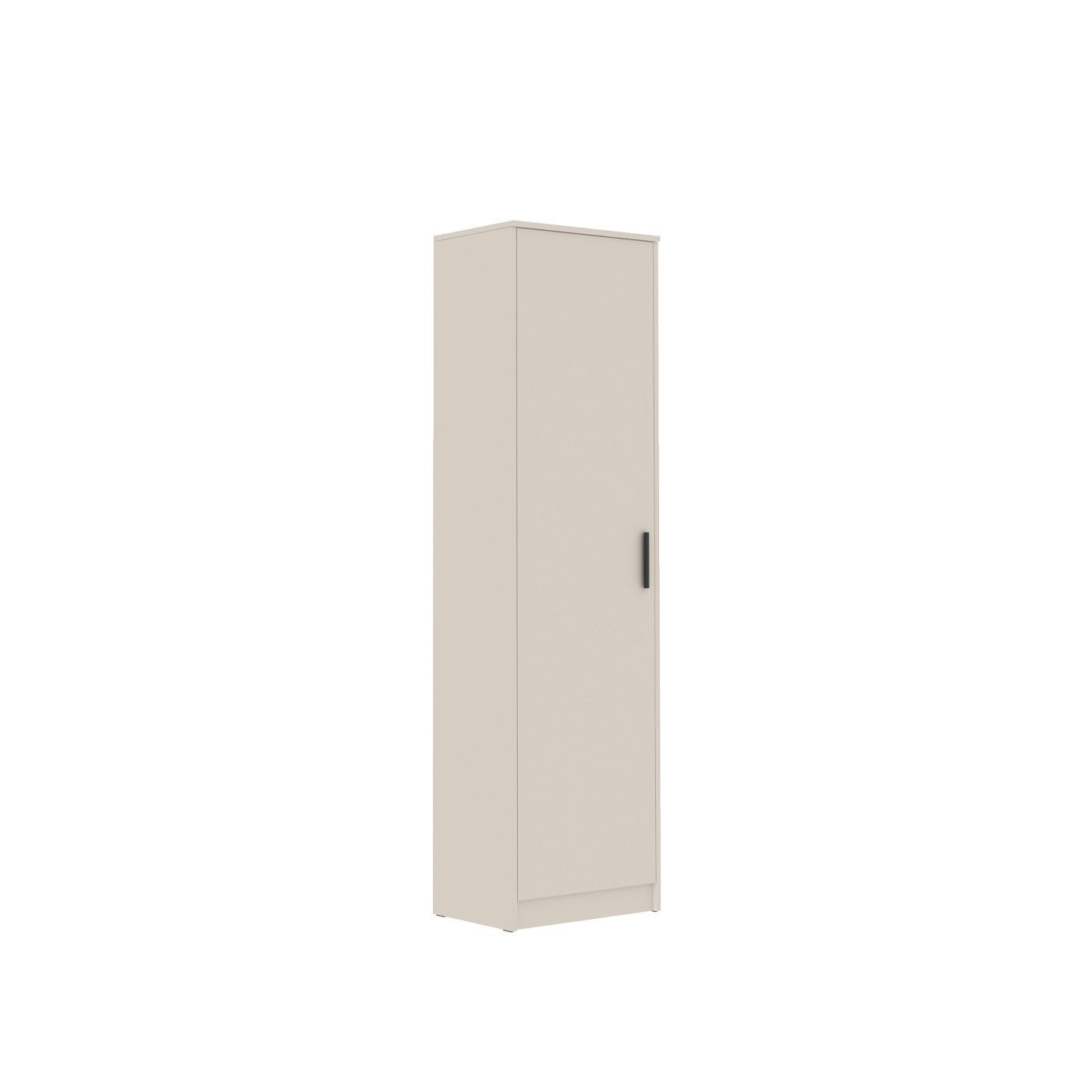 Marmex Möbel Mehrzweckschrank Grant G20 graubeige cashmere Kleiderschrank 52 x 195 x 40 (1-St) Scharniere-Soft-Close, ausziehbare Kleiderstange