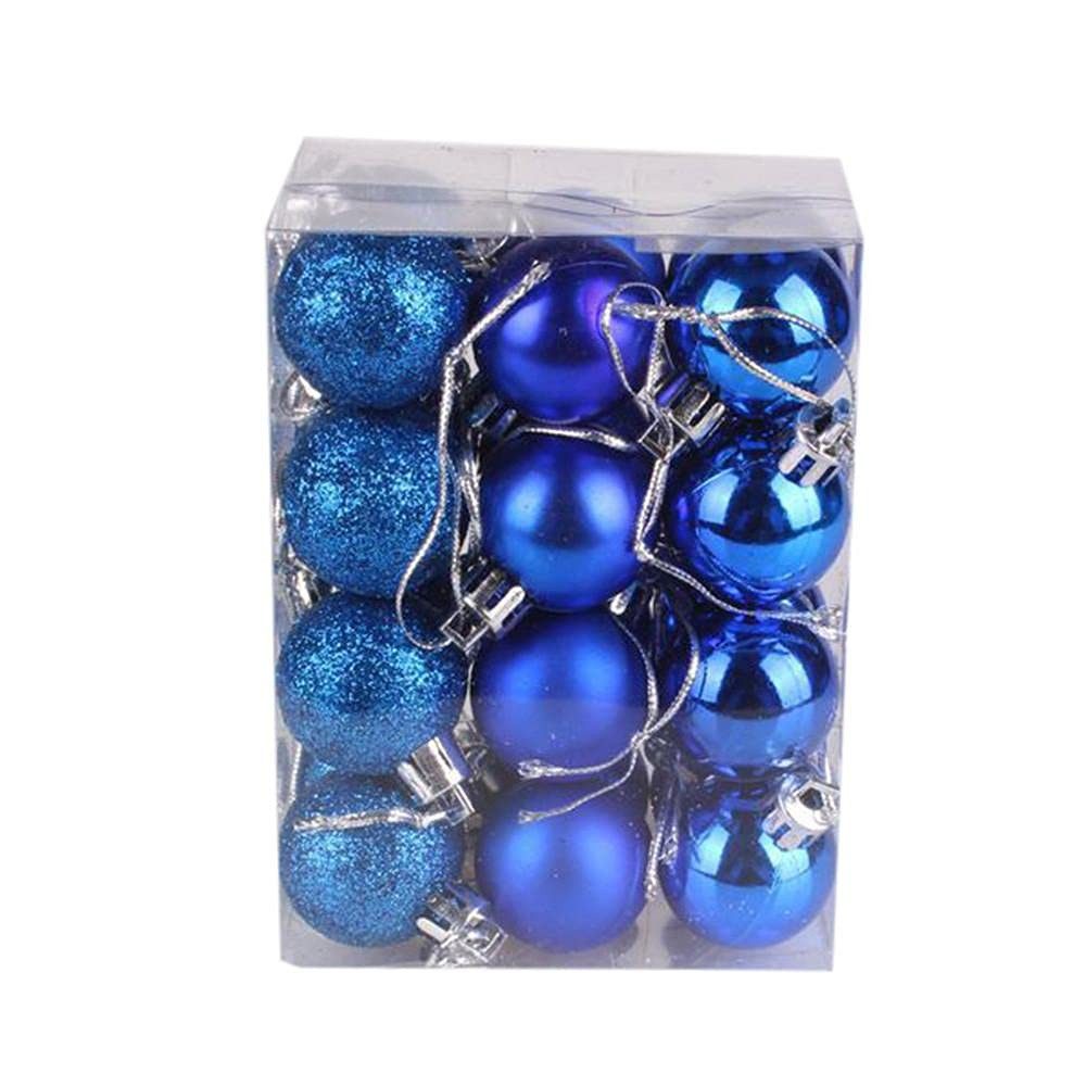 Coonoor Weihnachtsbaumkugel 24er Set Новогодние шары,Christbaumschmuck Set mit Aufhängen, Christbaumkugeln Bunt, Mehrweg Weihnachtsdeko