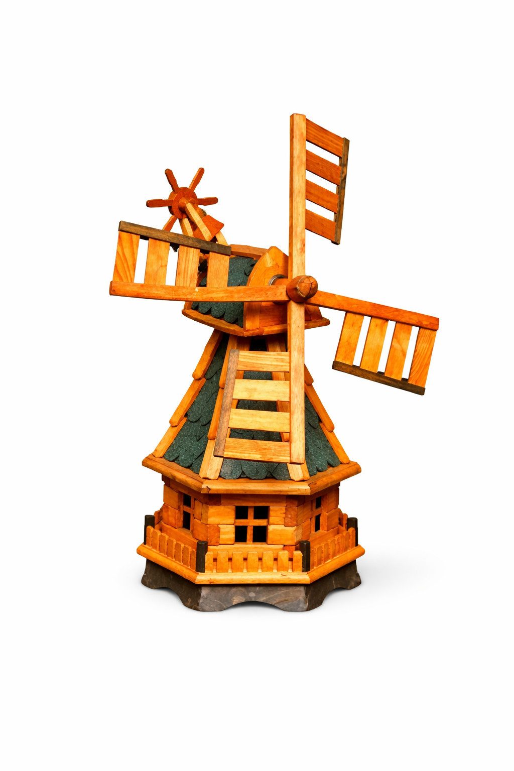 Holzdekoladen Deko-Windrad Garten-Windmühle Holz 70 cm kugelgelagert drehbar Deko