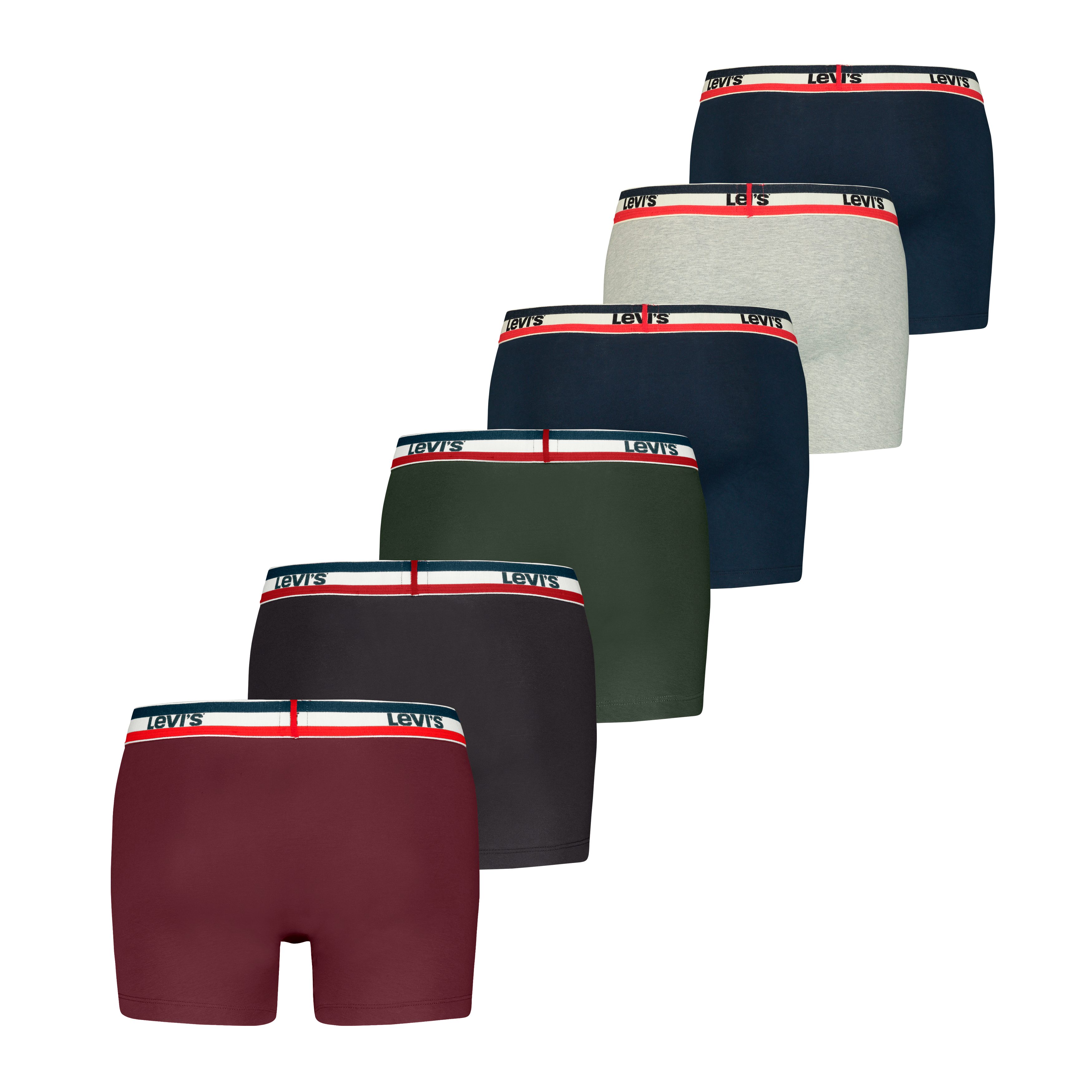 Levi's® Boxershorts LEVIS MEN SPRTSWR LOGO BOXER BRIEF ORG CO 6P ECOM (Pack günstig online kaufen