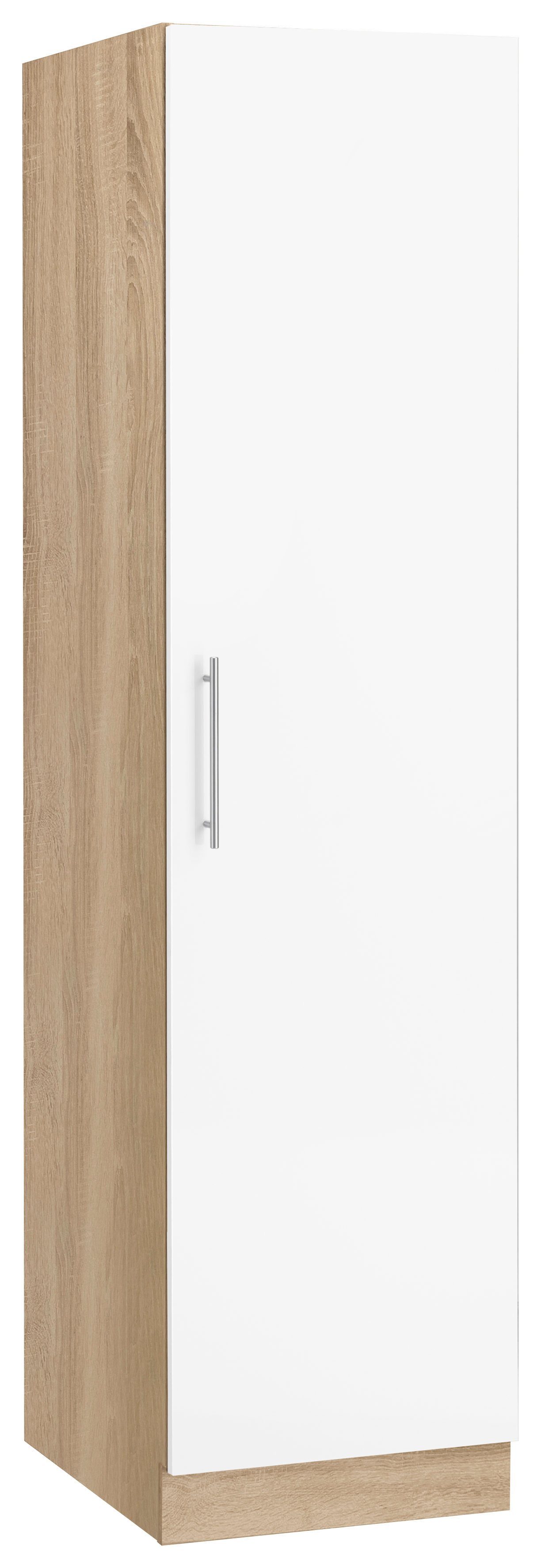 wiho Küchen Seitenschrank Cali 50 cm breit Front: Weiß matt, Korpus: Sonoma eichefarben | Eichefarben