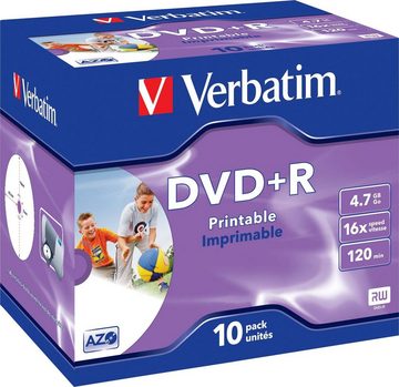 Verbatim DVD-Rohling DVD+R 10er Jewelcase 16x bedruckbar