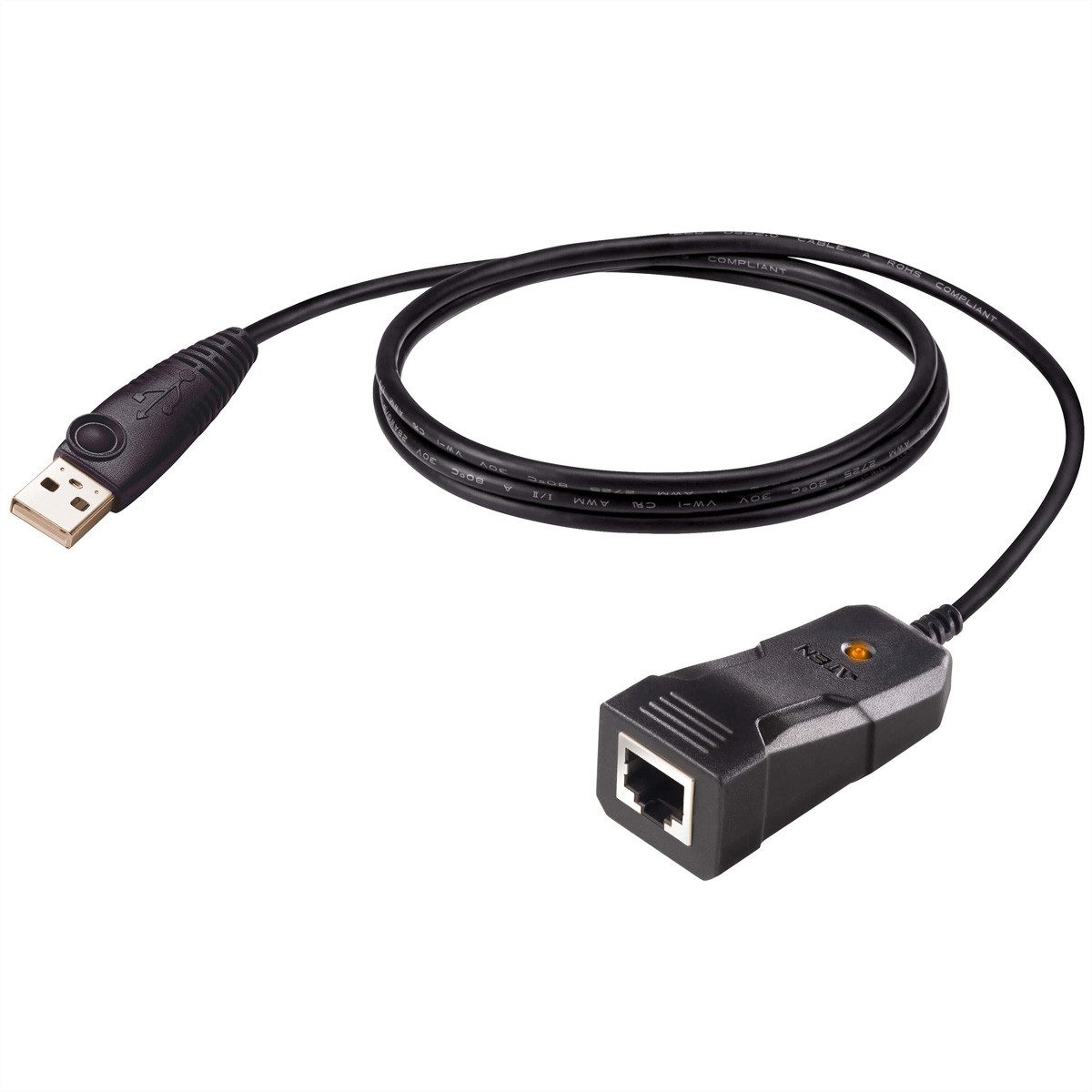 Aten UC232BF USB to RJ-45 (RS-232) Console Adapter (FTDI) Computer-Adapter USB 2.0 Typ A Männlich (Stecker) zu RJ-45 (8P8C) Weiblich (Buchse), 120.0 cm