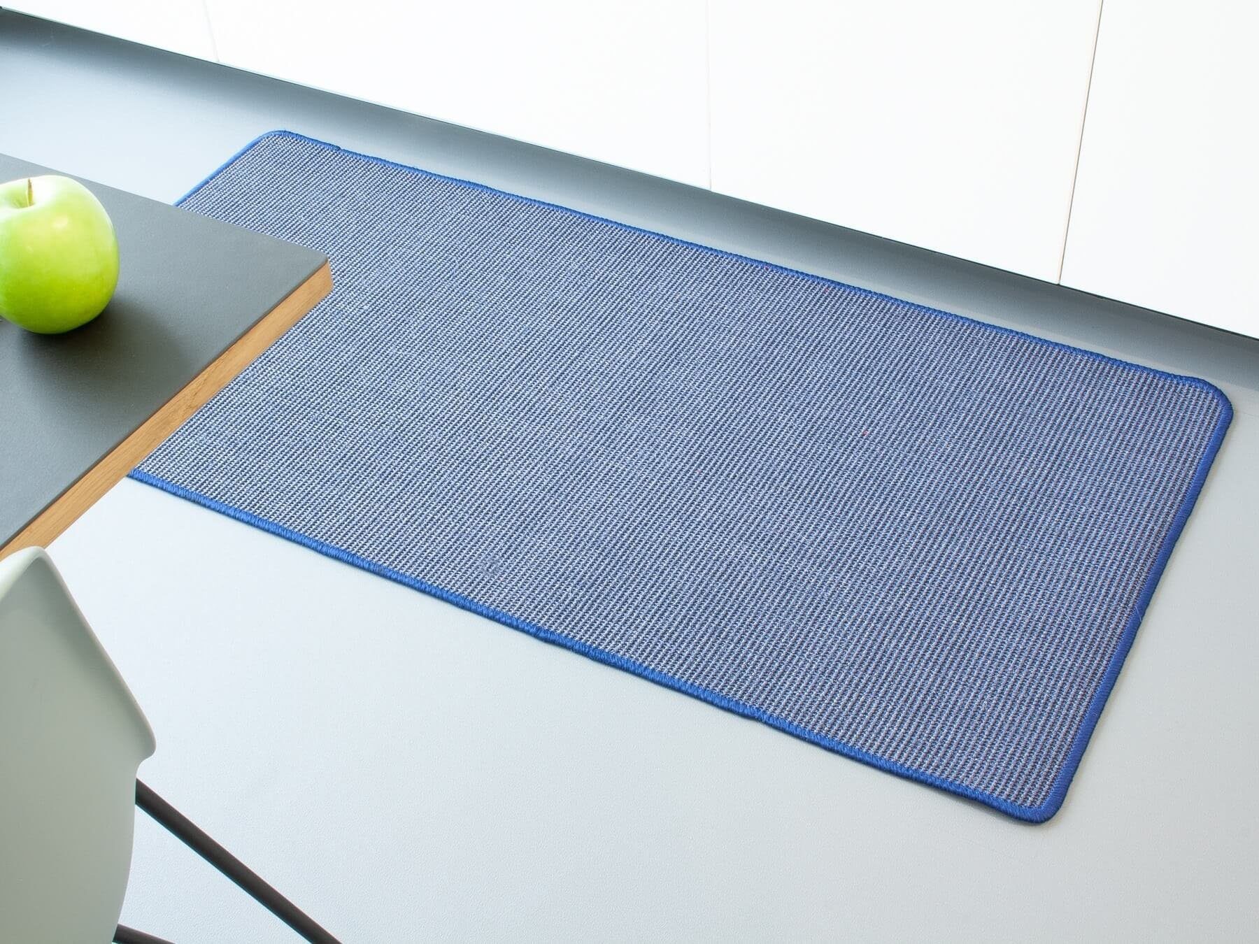 rechteckig, mm, rutschhemmend, 6 blau SISAL, Textil, Primaflor-Ideen Küche Obermaterial: Sisal, Küchenläufer in 100% Höhe: