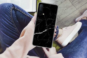 MuchoWow Handyhülle Marmoroptik - Schwarz - Luxus, Phone Case, Handyhülle OnePlus Nord CE 5G, Silikon, Schutzhülle