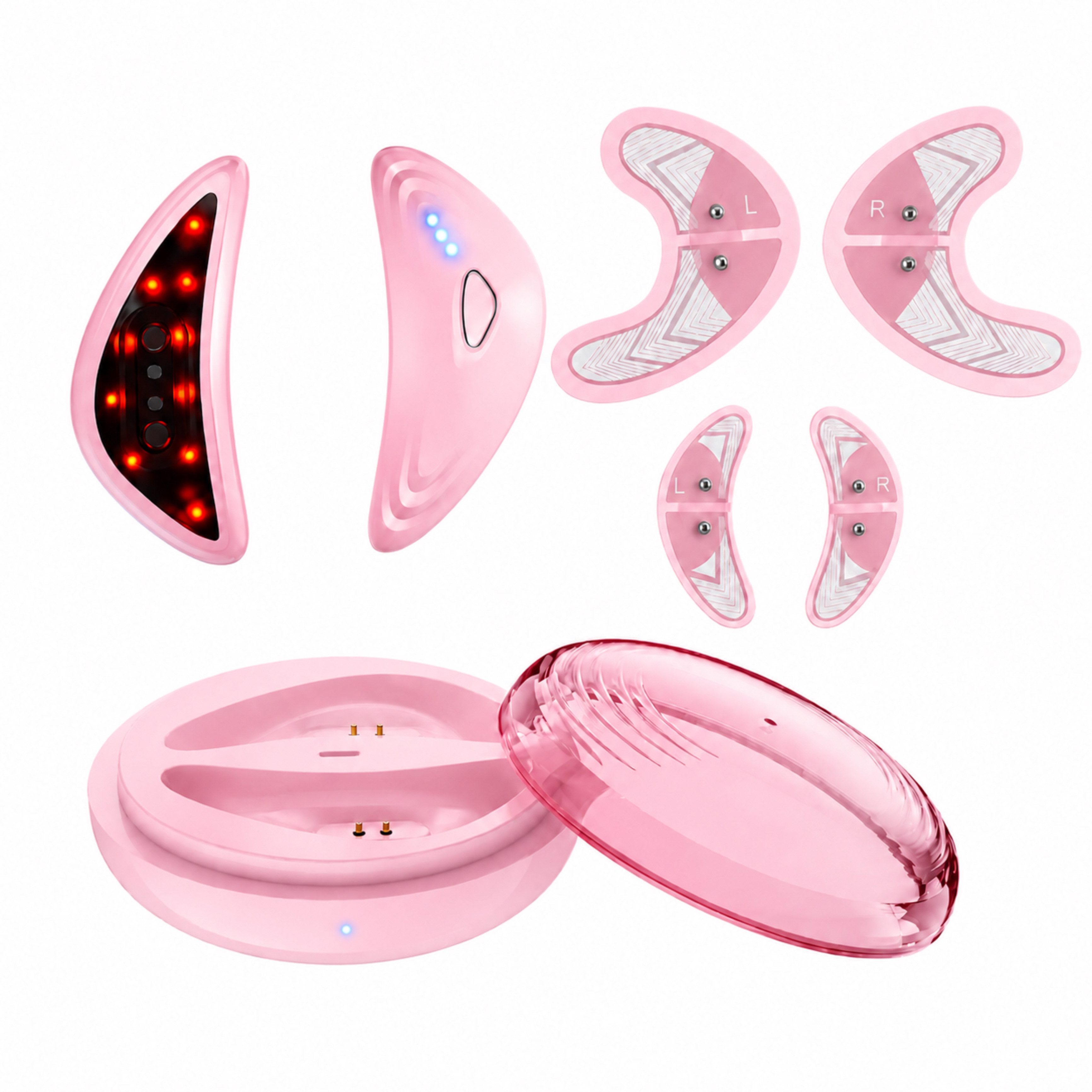 Lalano`S Cosmetics Gesichtsmassagegerät LUMIÉRA EyeLift Pro Augenmassagegerät mit Rotlicht & Mikrostrom, Anti-Aging-Gerät, gegen Augenringe, Schwellungen & Falten – 10 Min täglich
