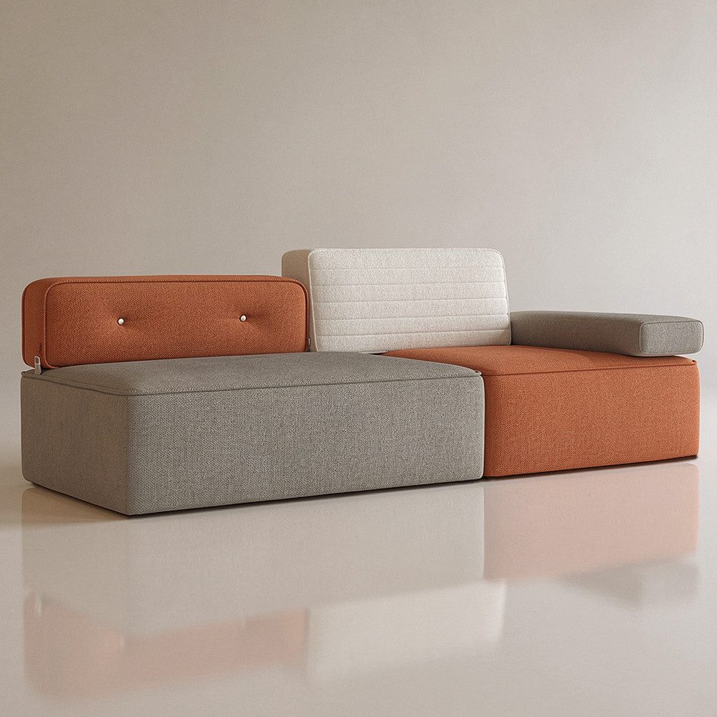 oleyluckidea Big-Sofa Boneless Bodensofa Modular Skandinavisch, Baumwoll-Leinen, abnehmbar, Set, komprimieren sofo
