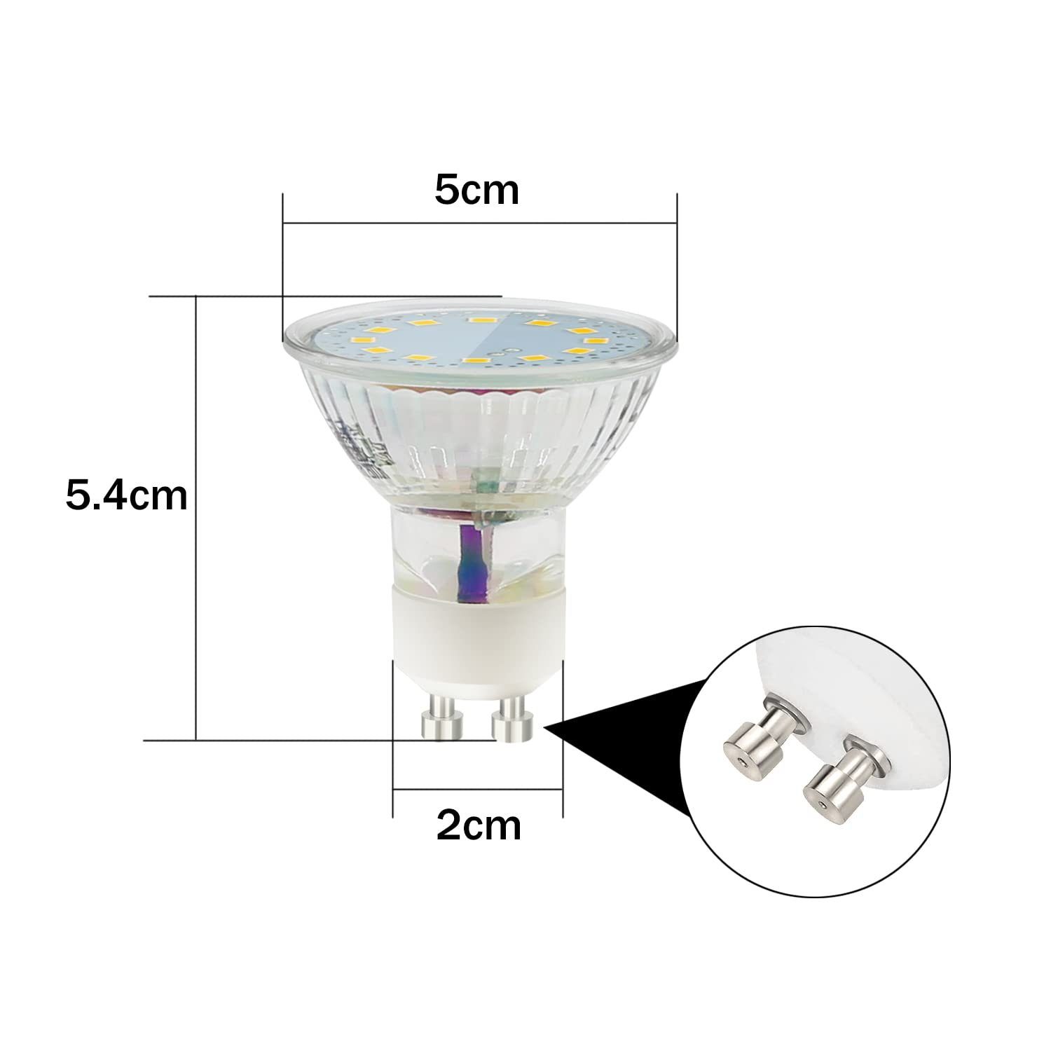 Glühbirne Einbaustrahler Abstrahlwinkel Warmweiß St., 2700K Warmweiß GU10, LED-Leuchtmittel GU10 120 ZMH 10 ° Strahler,