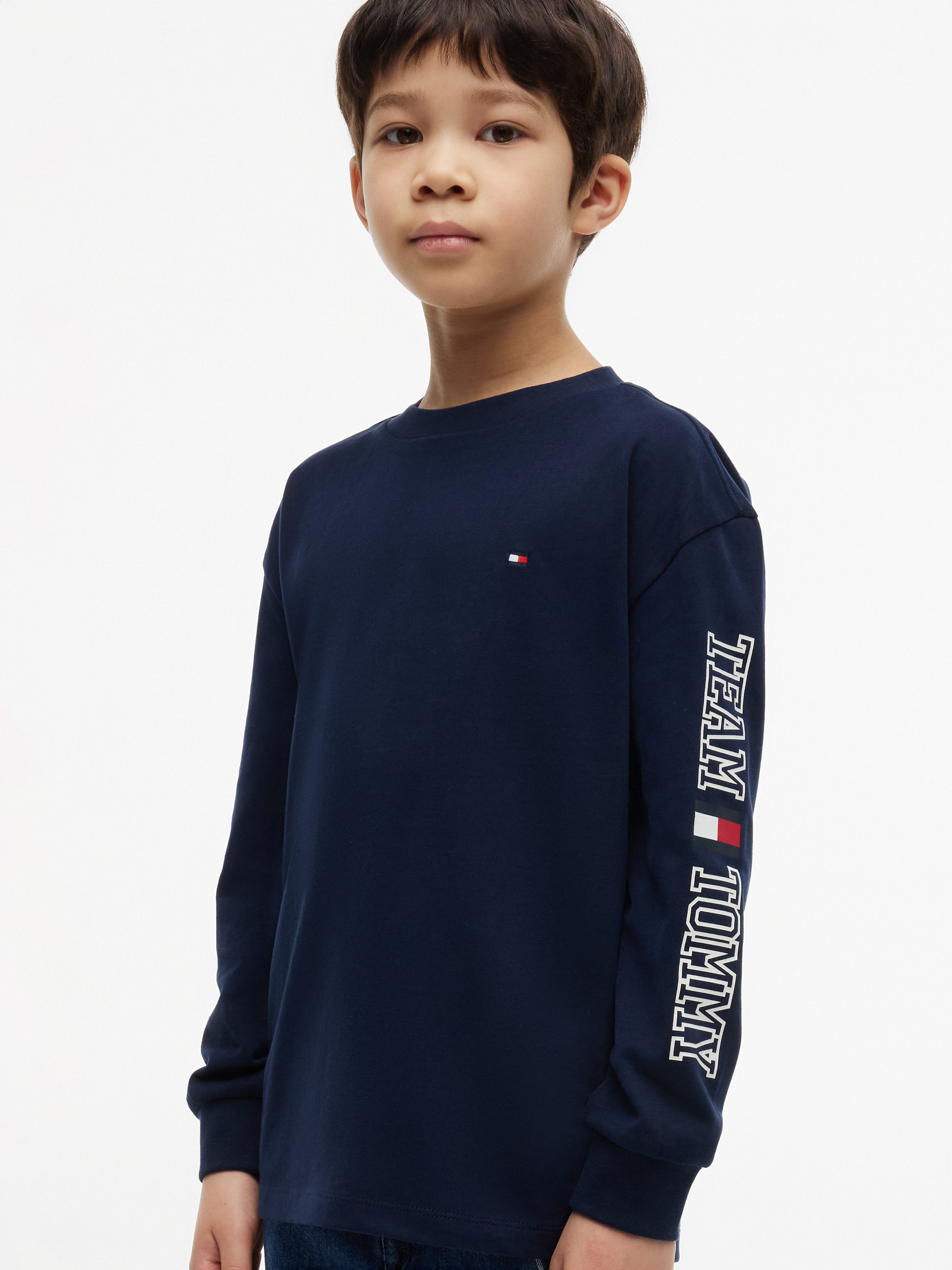 Tommy Hilfiger Langarmshirt Regular Fit, Kinder bis 16 Jahre, Druck auf einem Arm