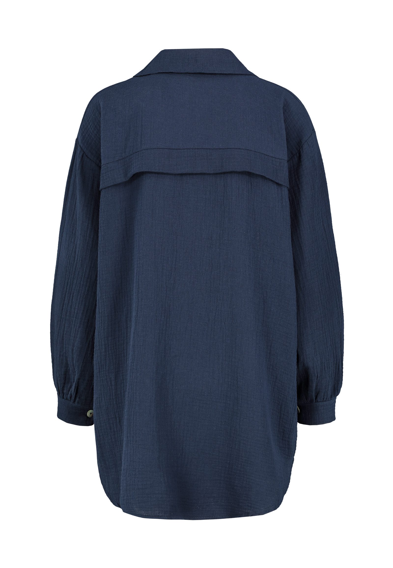 SUBLEVEL Langarmbluse Damen Musselinbluse langarm mit Kentkragen Oversizebl günstig online kaufen