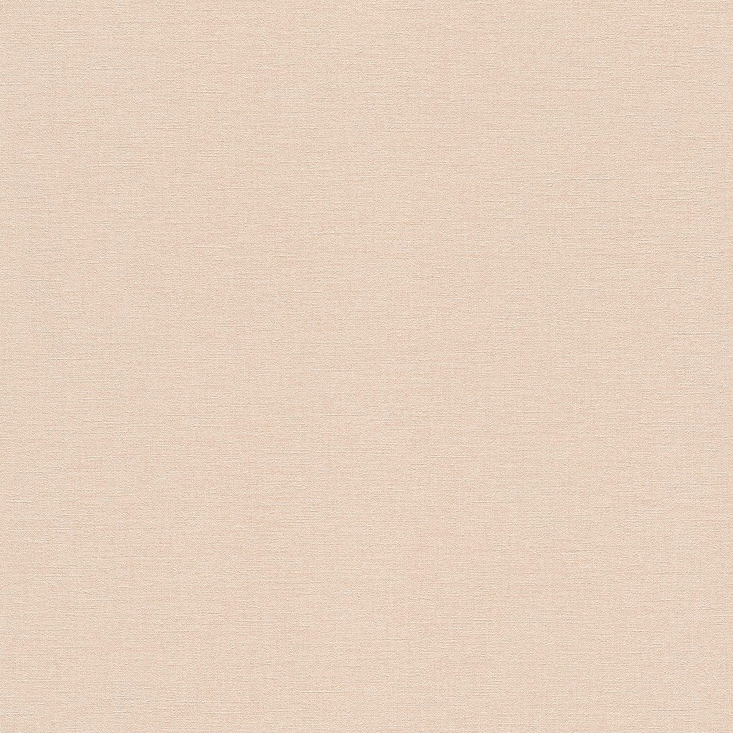 Rasch Vliestapete Leinenoptik - Vinyltapete Uni Beige Orange, Matt, Leinenoptik, Textiloptik, (1 Rolle, 1 St., Kollektion 'Country Charme' - 10,05 m x 0,53 m), gute Lichtbeständigkeit, hoch waschbeständig, restlos abziehbar
