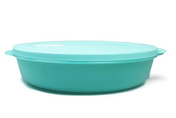 TUPPERWARE Mikrowellenbehälter CrystalWave 1,9Lmit Abtrennung türkisweiß+SPÜLTUCH