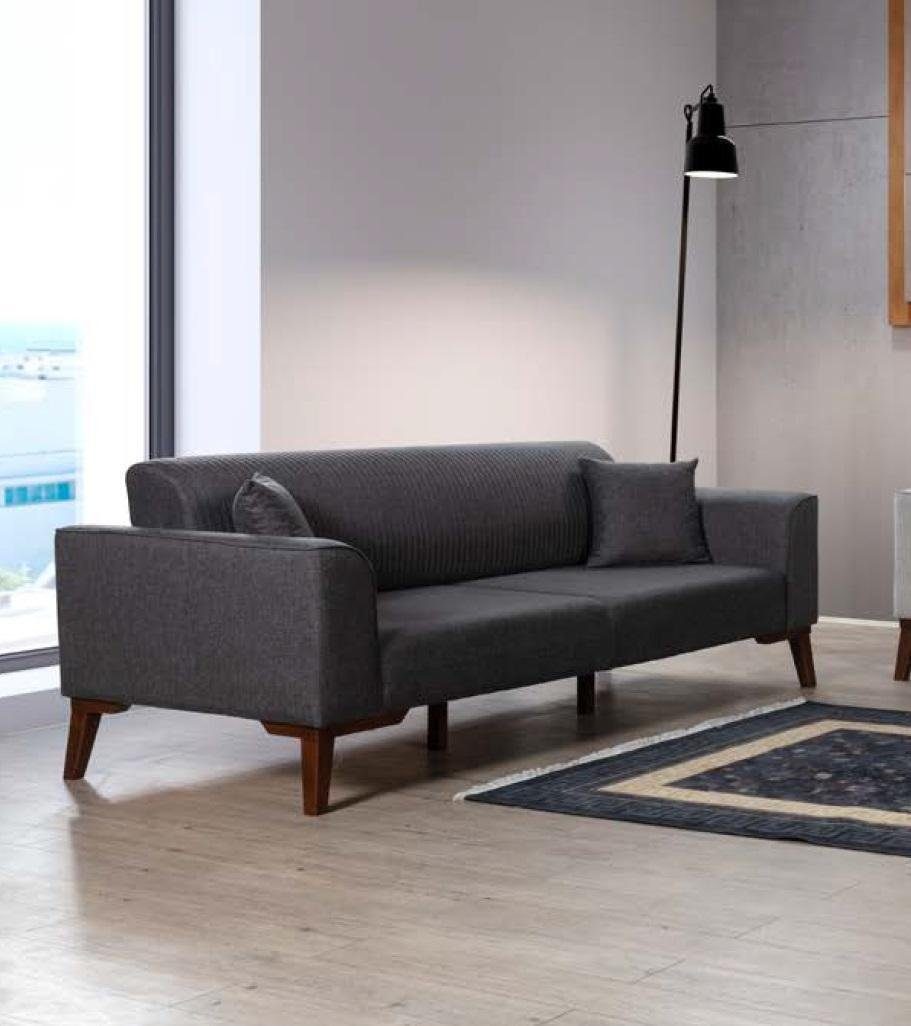 in Design Europe Sofas Neu, Möbel Made Dreisitzer Couchen Luxus Grau Sofa Sitzer 3 Sofa JVmoebel