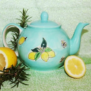 Mila Teekanne Mila Keramik-Teekanne Tutto Limone ca 1,2 Liter, 1,2 l, (Set)