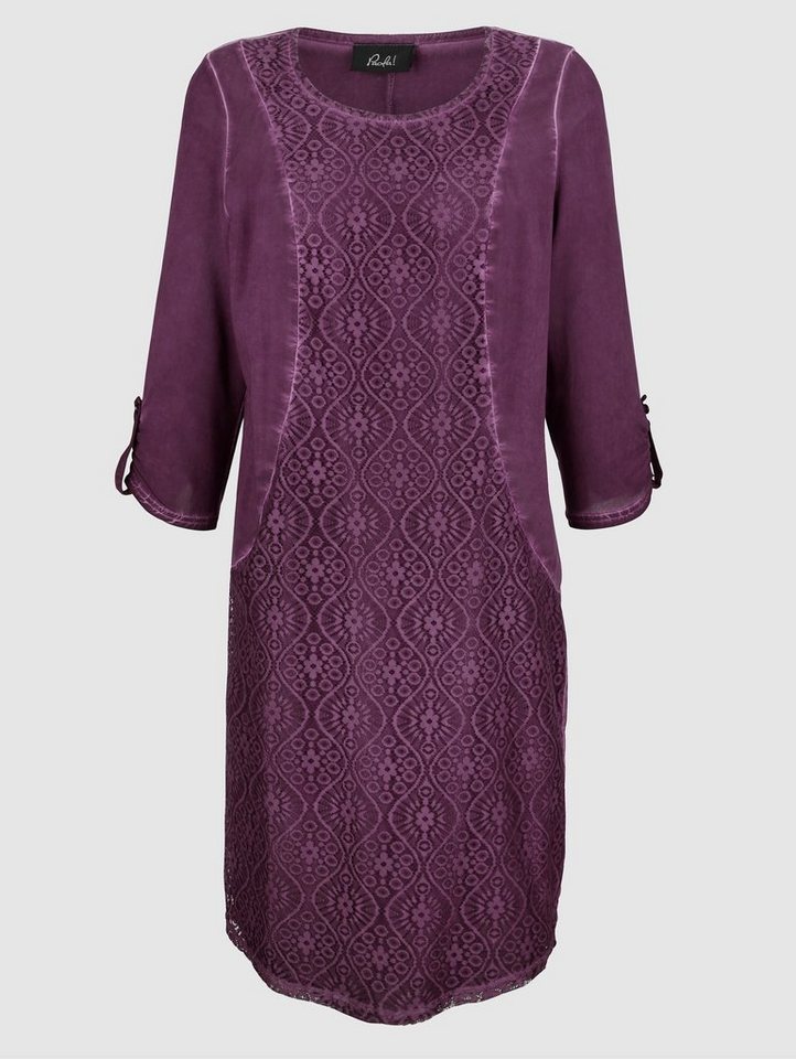 Paola Kleid in modischer oil dyed Waschung in rosa