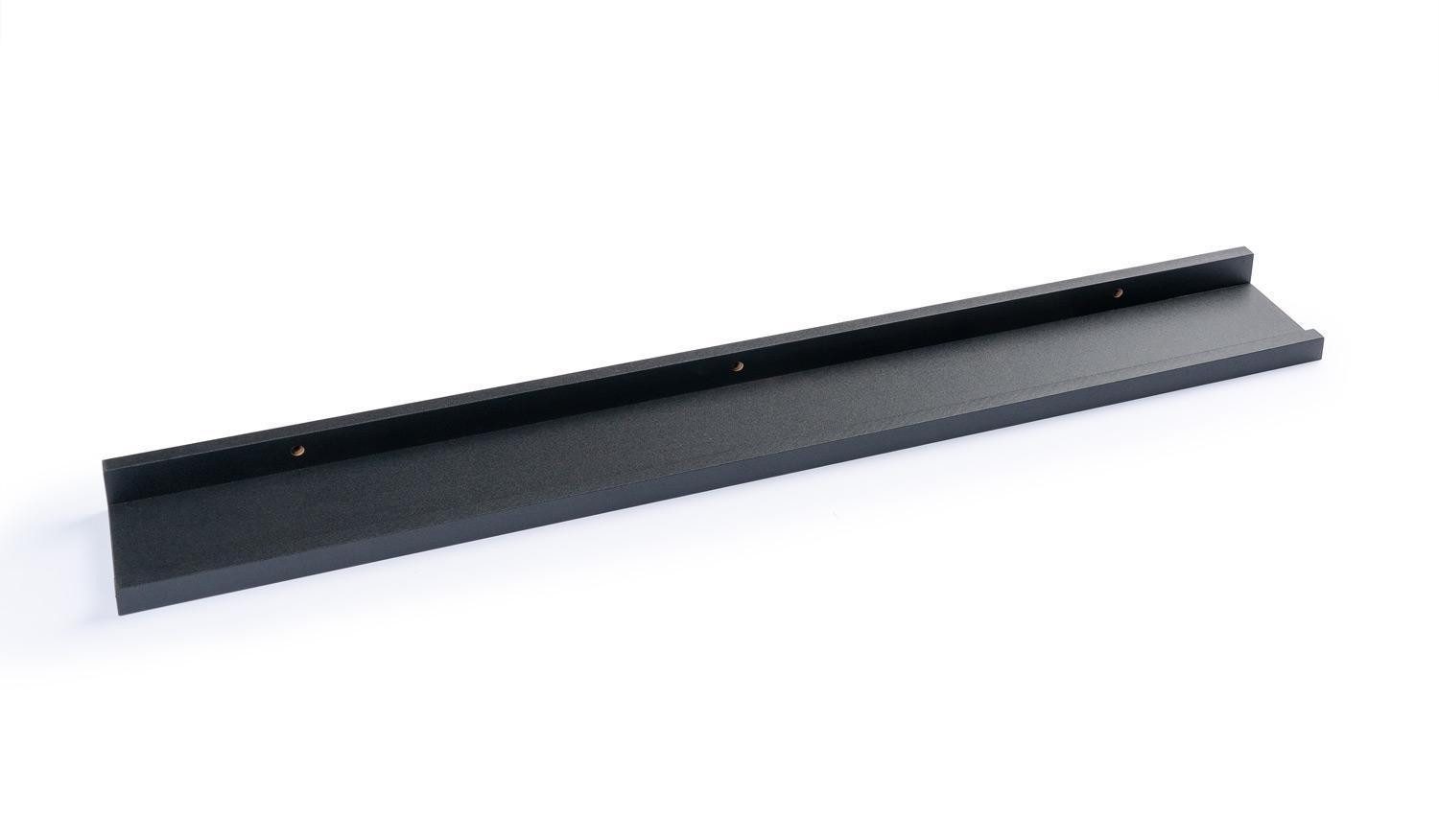 Home4You Wandregal Bilderleiste, Schwarz Matt, PVC, MDF, B 80 x H 10 x T 4 cm