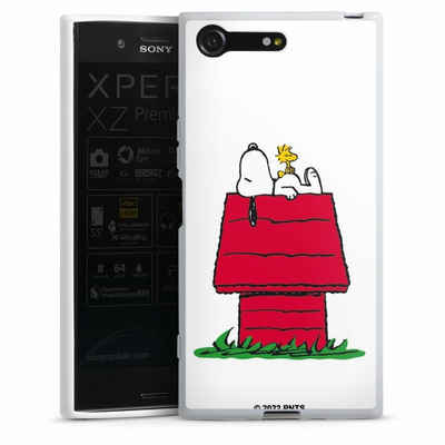 DeinDesign Handyhülle Snoopy Offizielles Lizenzprodukt Peanuts Snoopy and Woodstock Classic, Sony Xperia XZ Premium Silikon Hülle Bumper Case Handy Schutzhülle
