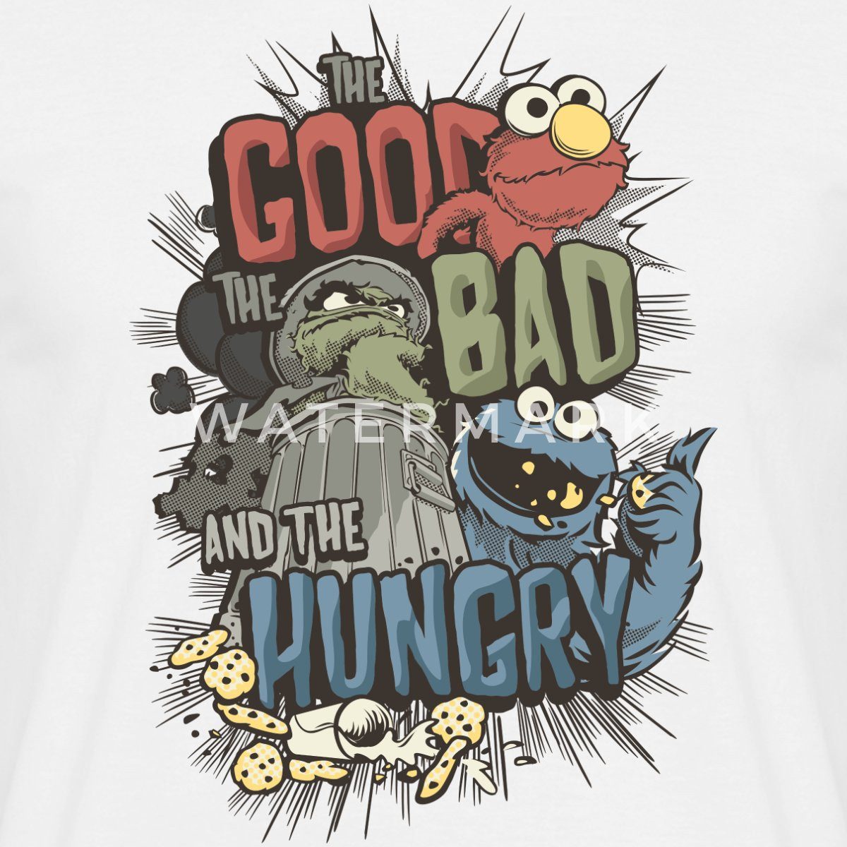 Spreadshirt T-Shirt Sesamstraße Halunken Elmo Oscar günstig online kaufen