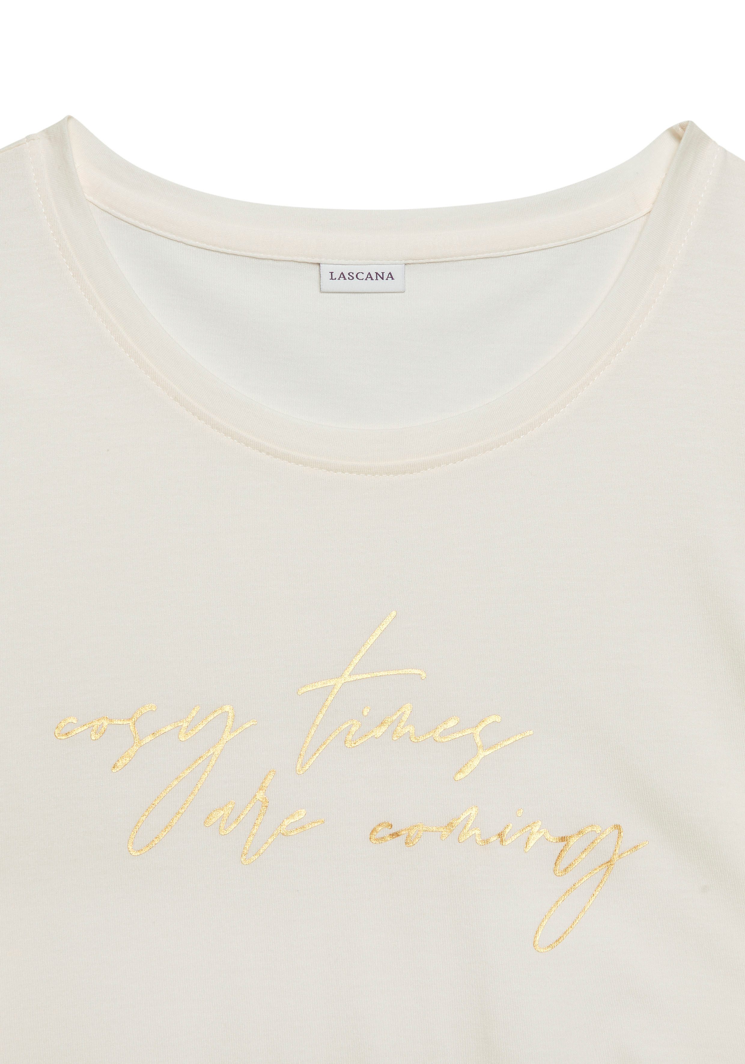 LASCANA Pyjamaoberteil mit Folienprint