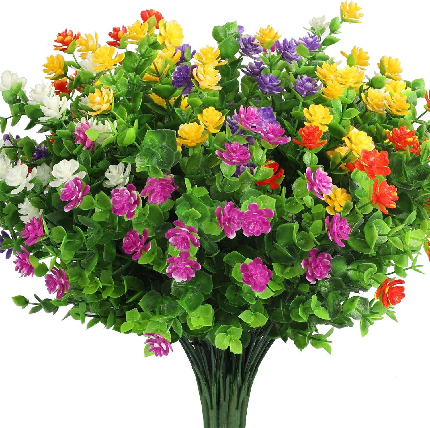 Kunstblumenstrauß 12 Kunstblumen-Sträußen perfekt für Zuhause, Hochzeiten und Gartendeko Künstliche Kamelien-Pflanze, VEKROBOT, Eignet sich auch als Deko fürs Zuhause