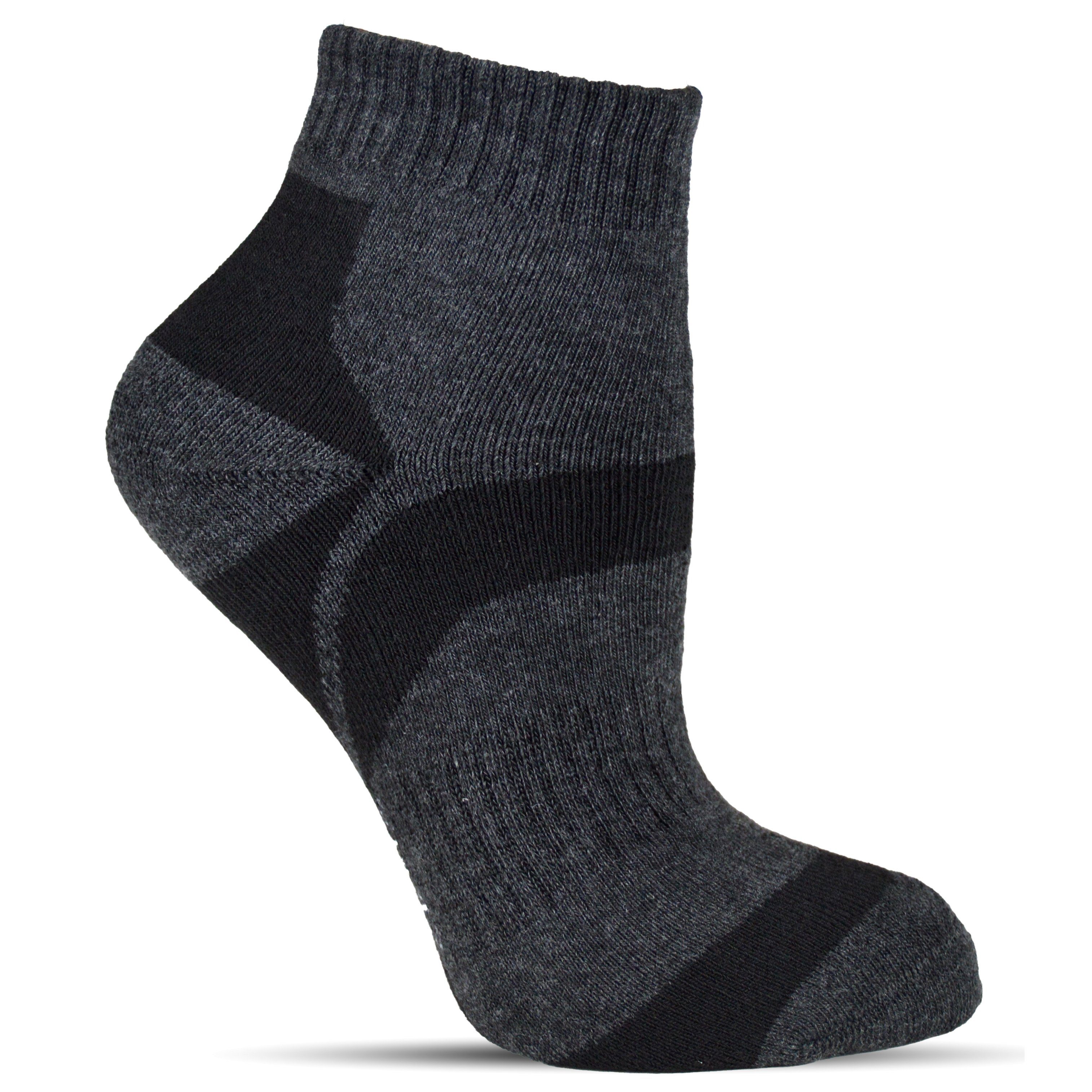 Socked Thermosocken Herren Kurzsocken Winter (10-Paar) Thermo-Sneaker, Quarter-Socken, Vollfrottee Innenfutter