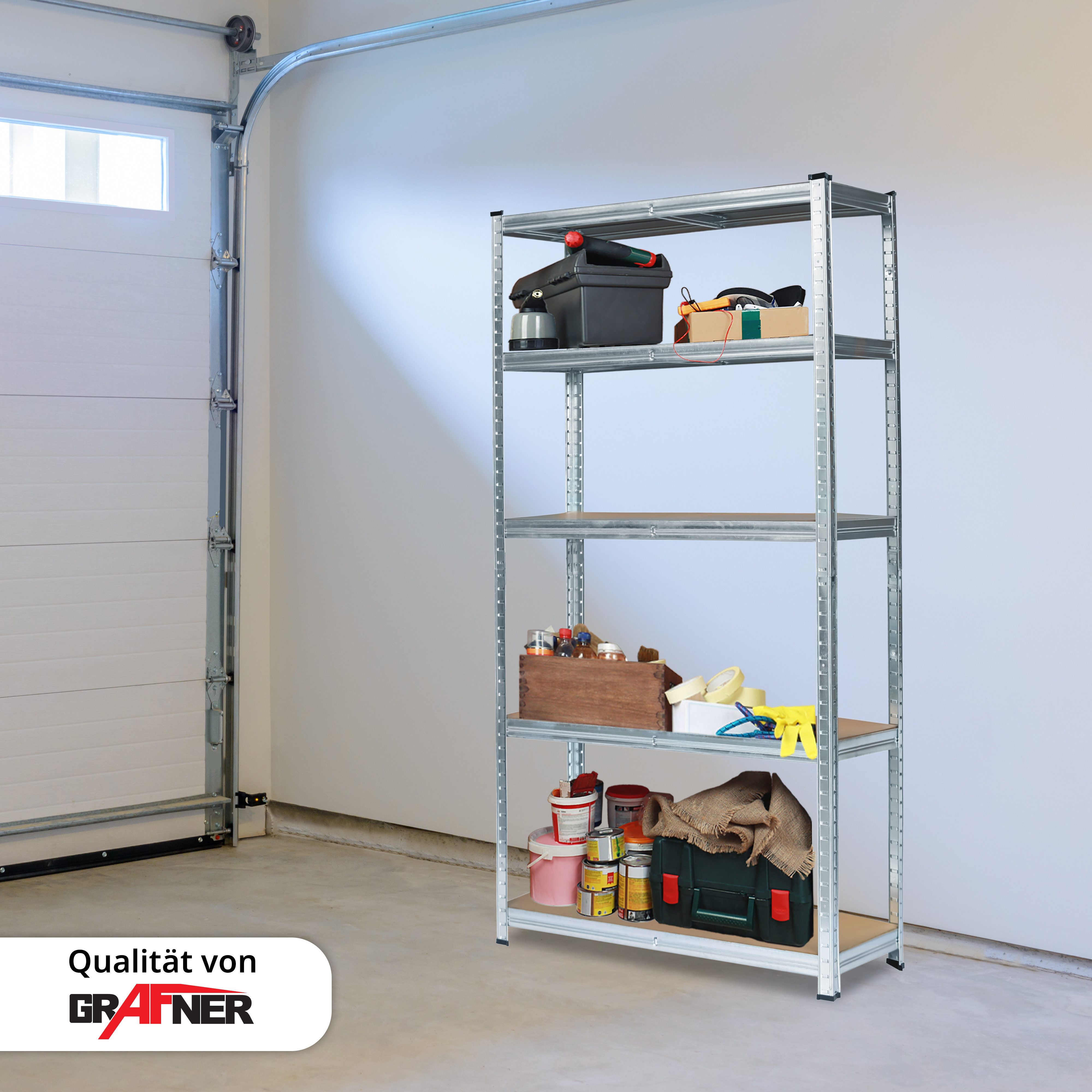 Grafner Schwerlastregal Schwerlastregal Lagerregal 5 Etagen MDF Böden, 5 Et günstig online kaufen