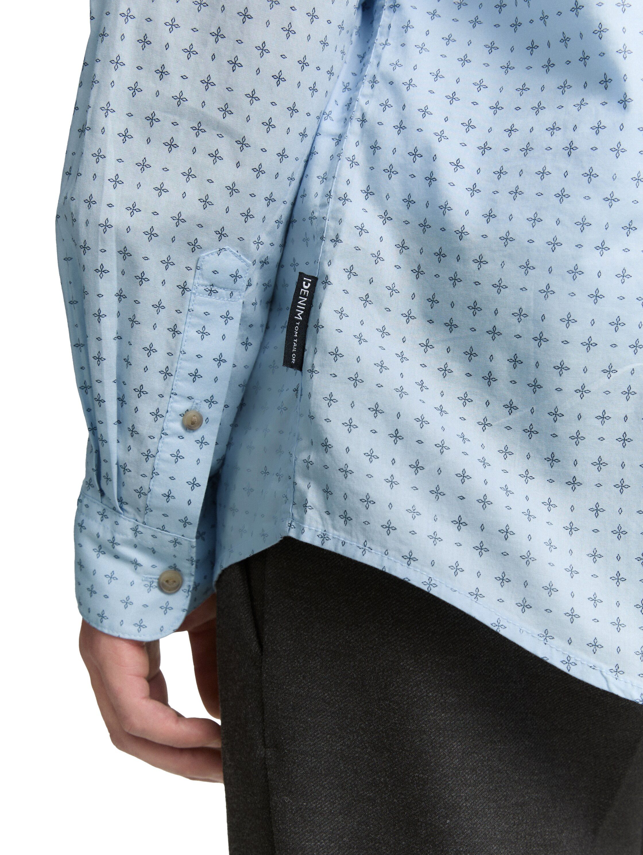 TOM TAILOR Denim Langarmhemd POPLIN mit Streifenmuster