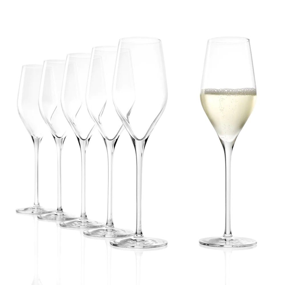 Stölzle Sektglas Stölzle Lausitz Exquisit Royal Champagnerkelche 6er Set, Kristallglas