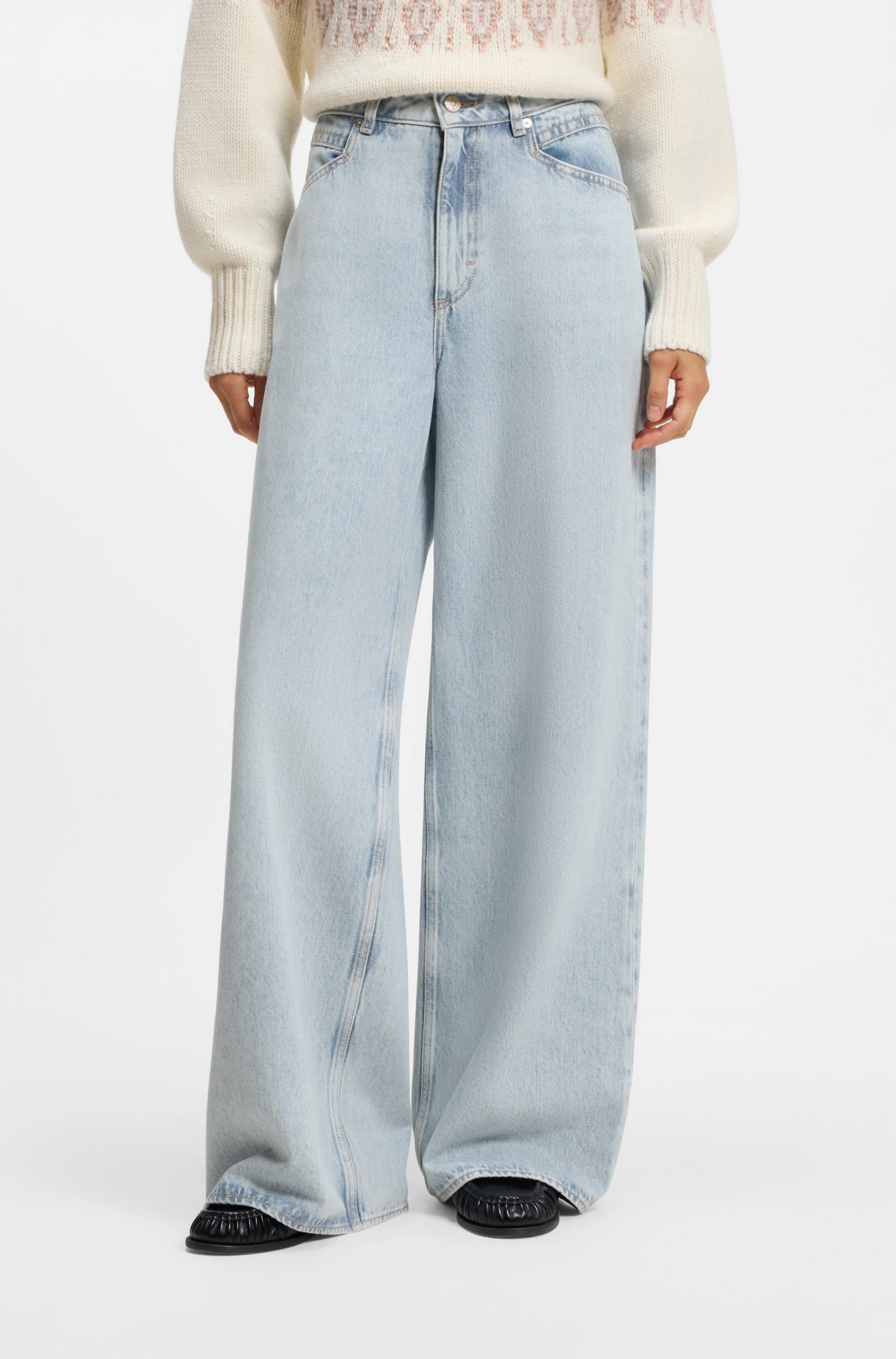 BOSS ORANGE Loose-fit-Jeans EMMA MR 1.0 Premium Damenmode Baumwollmix mit Viskose, Slouchy Fit