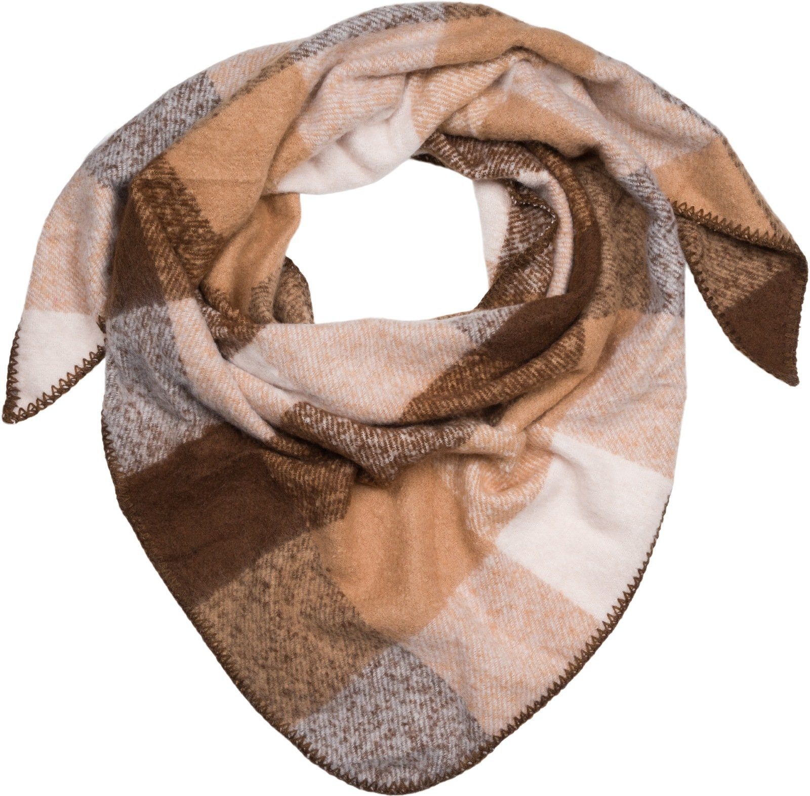 styleBREAKER XXL-Schal Web Dreiecktuch Kariert, (1-St) günstig online kaufen