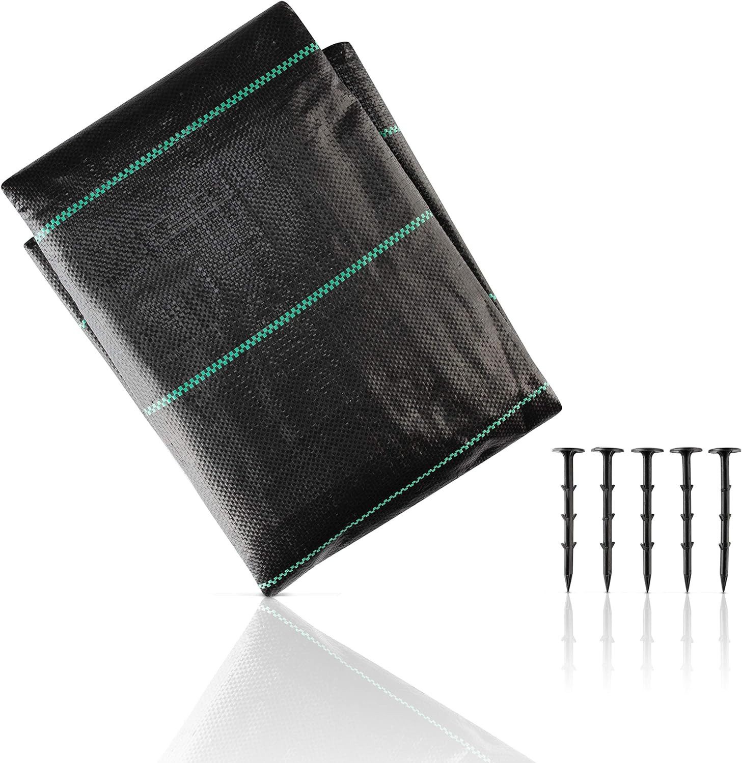 Unkrautvlies Gartenvlies Unkrautvlies wasserdurchlässig atmungsaktiv, (100 g/m² – inkl. Erdanker)