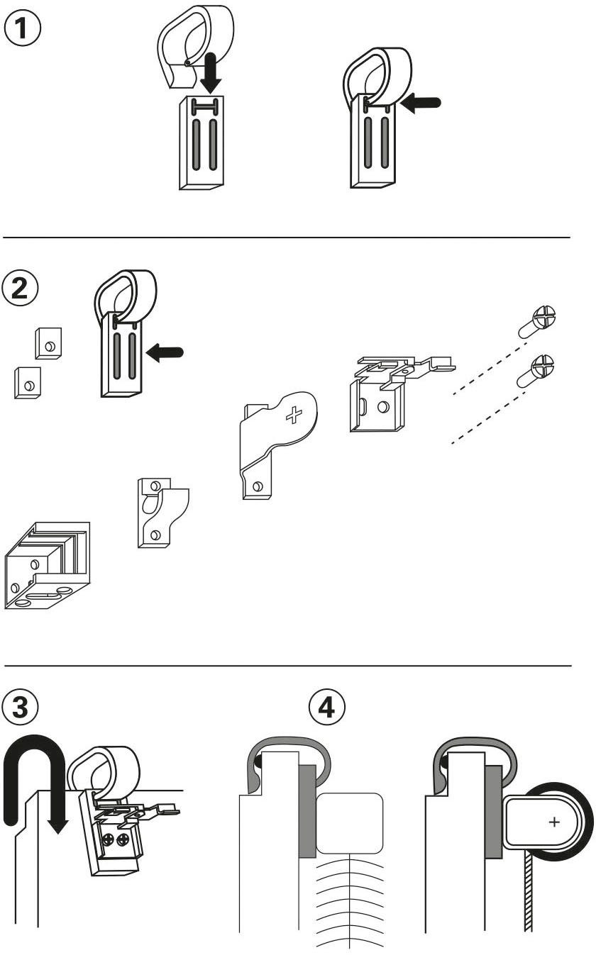 Verbindung allen für Klemmhalter Standard-Trägersystemen in Rollos, Kettenzugrollos, (2-tlg), mit Klemmträger Universal Seitenzug-Rollos, GARDINIA,